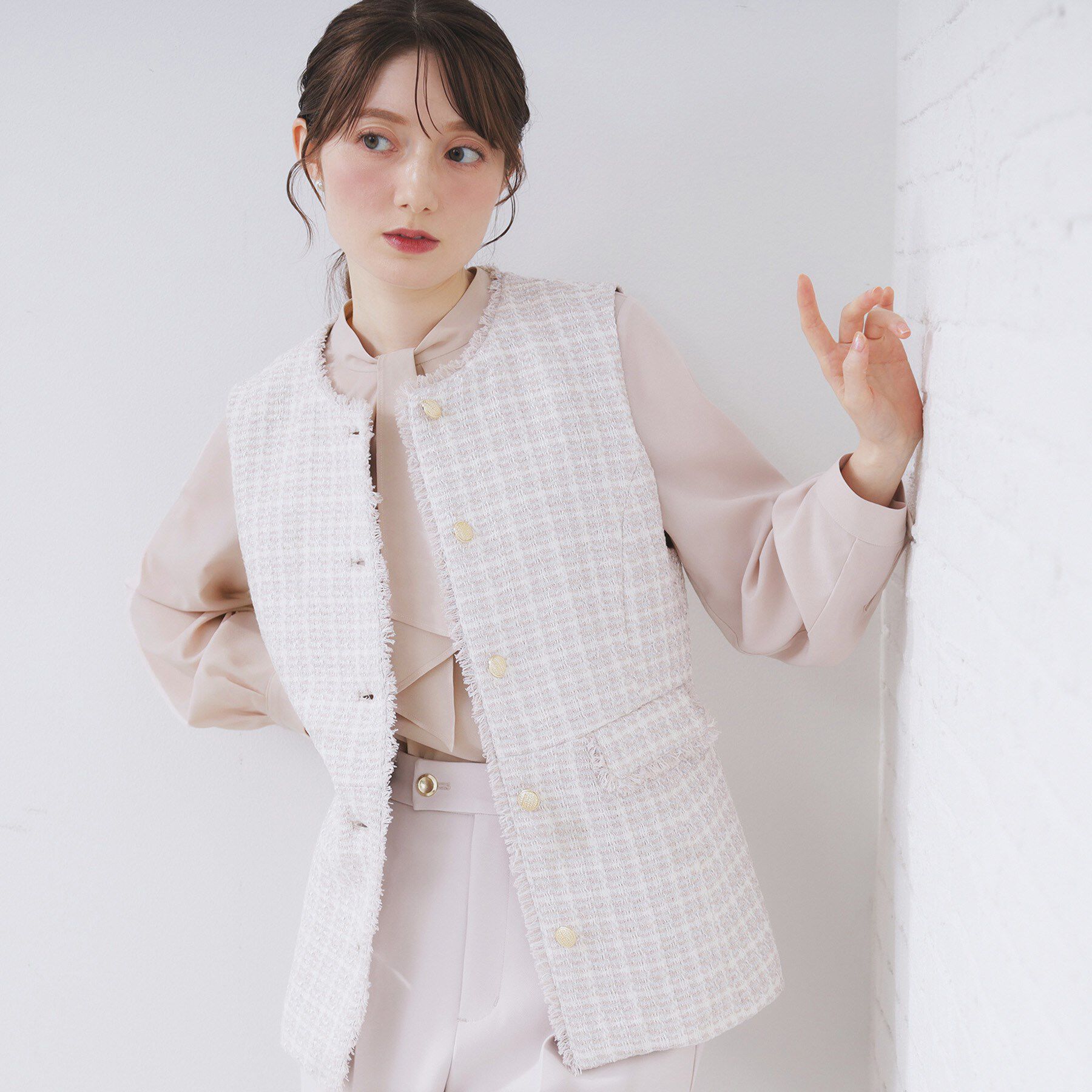 index「ボウタイタックブラウス【洗濯機OK/防シワ】《XS～3L》」|シャツ・ブラウス|