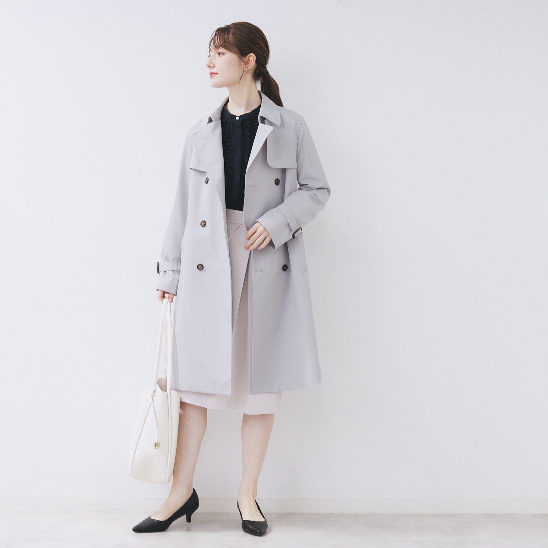 index「トレンチコート【洗濯機OK/撥水/花粉対応】《XS～3L》」|トレンチコート|