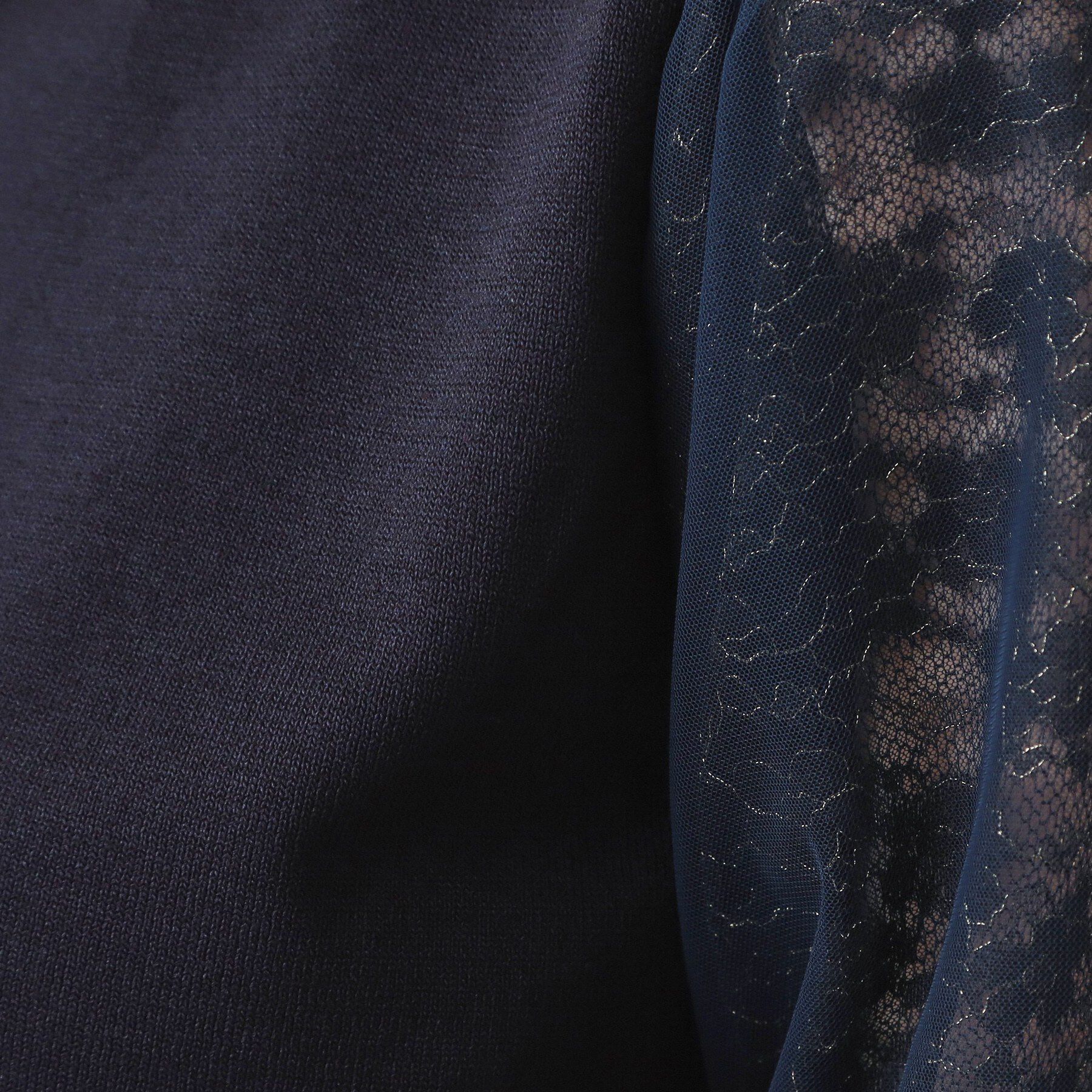 index「レーススリーブハートネックニット【洗濯機OK/UVケア/抗ピル】《XS～LL》」|ニット・セーター|