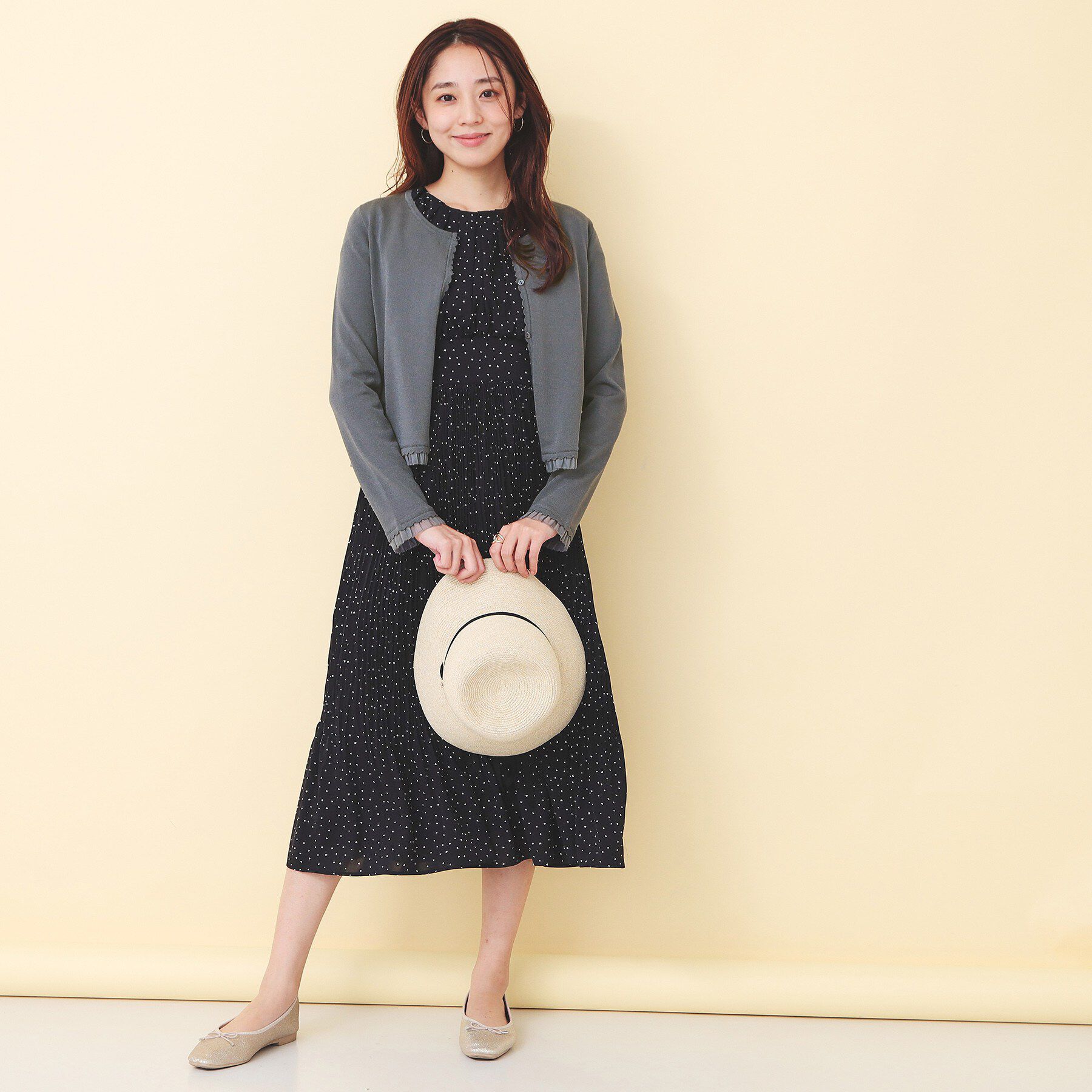 index「フリル付きキャミアンサンブルニットカーディガン【洗濯機OK】」|その他|