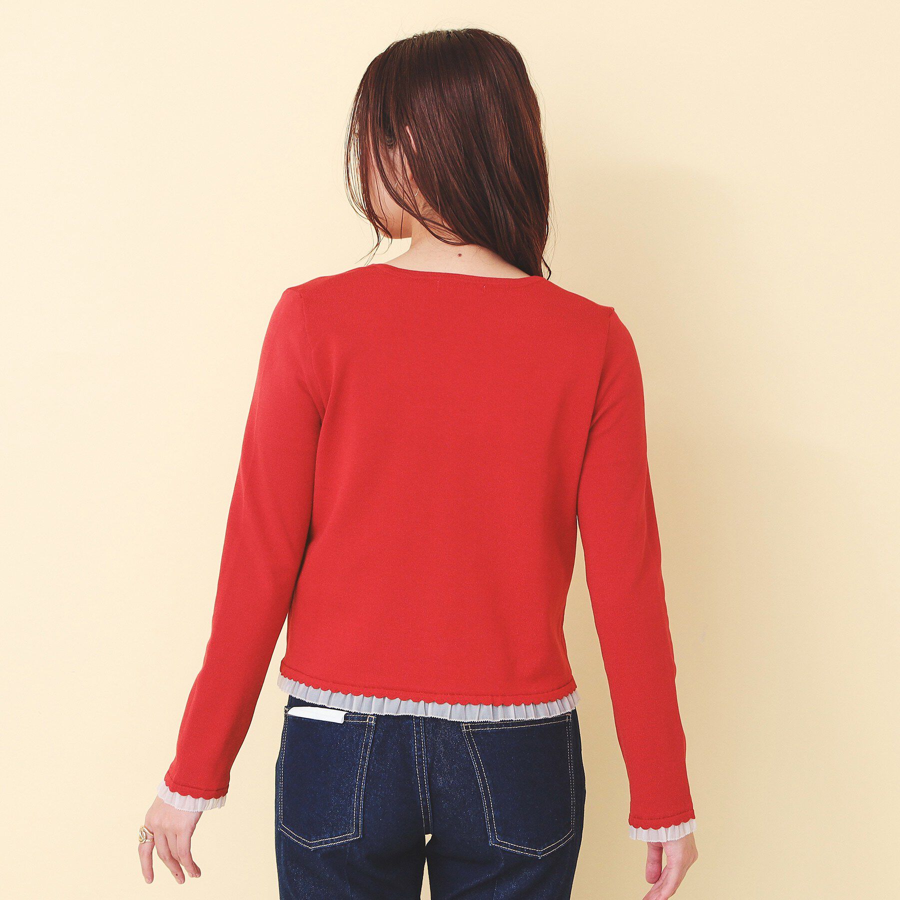 index「フリル付きキャミアンサンブルニットカーディガン【洗濯機OK】」|その他|