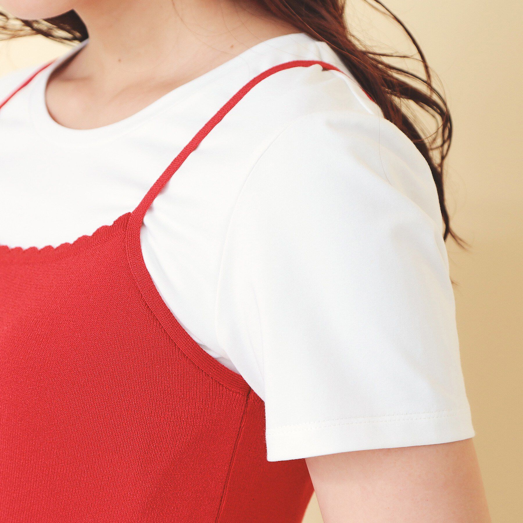 index「フリル付きキャミアンサンブルニットカーディガン【洗濯機OK】」|その他|