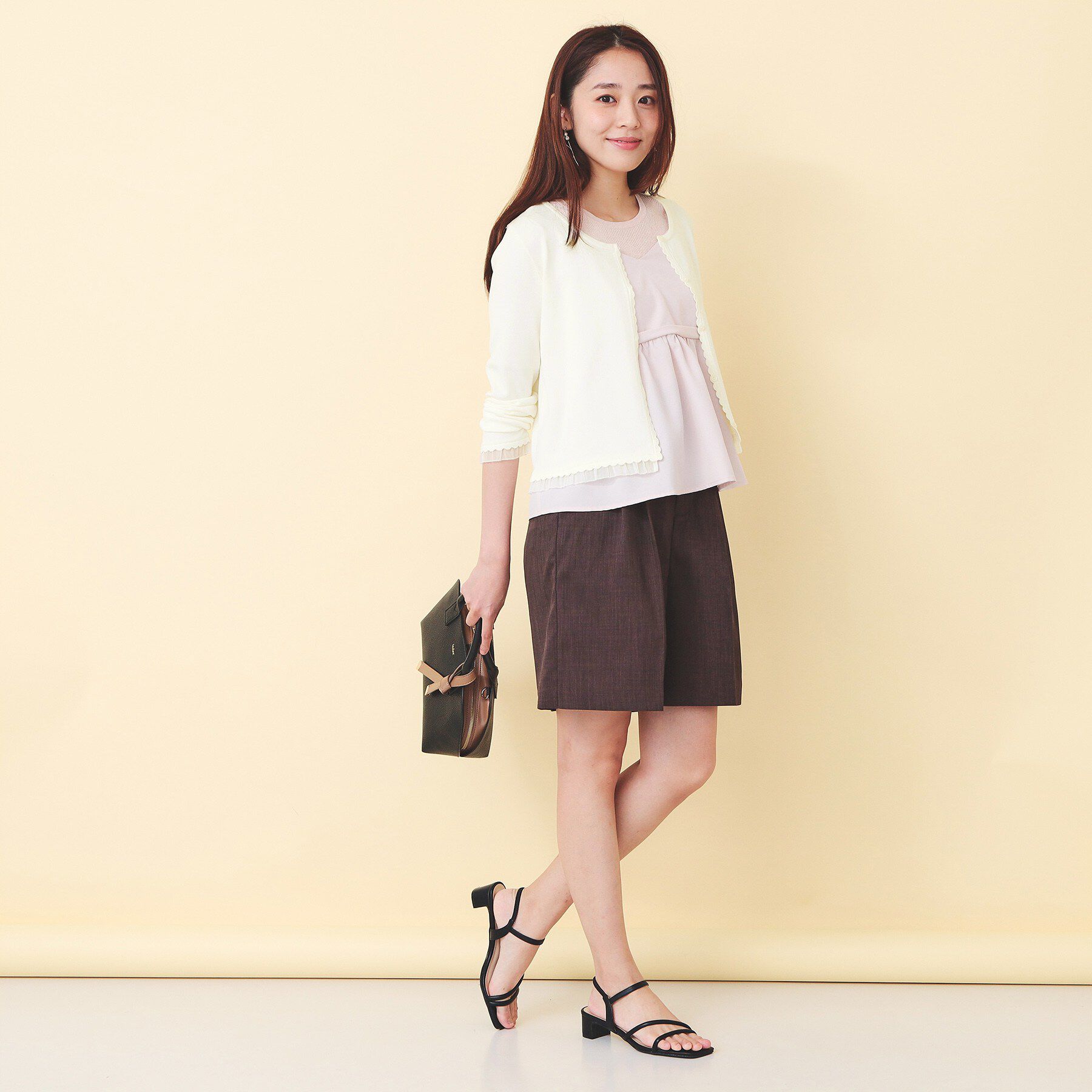 index「フリル付きキャミアンサンブルニットカーディガン【洗濯機OK】」|その他|