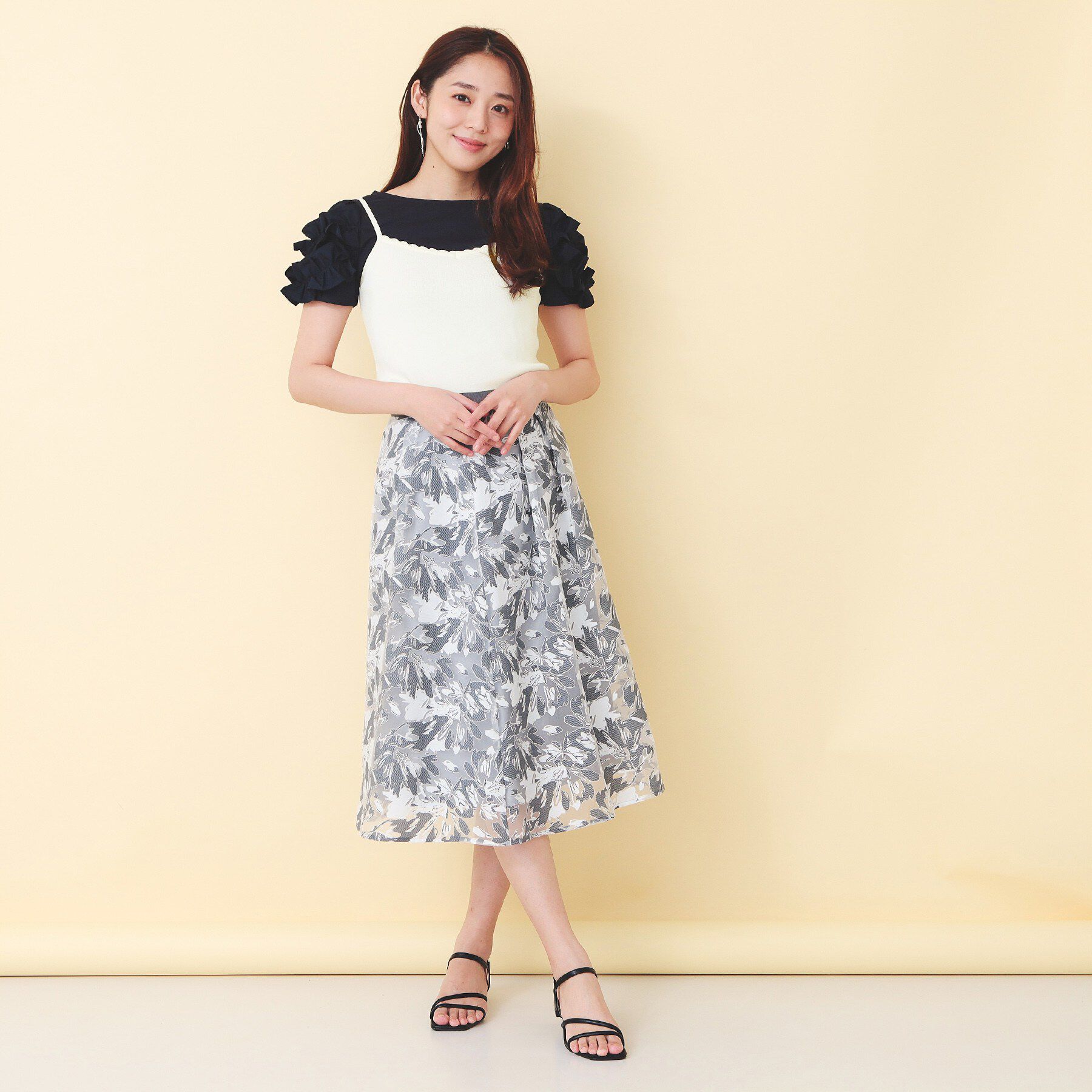 index「フリル付きキャミアンサンブルニットカーディガン【洗濯機OK】」|その他|