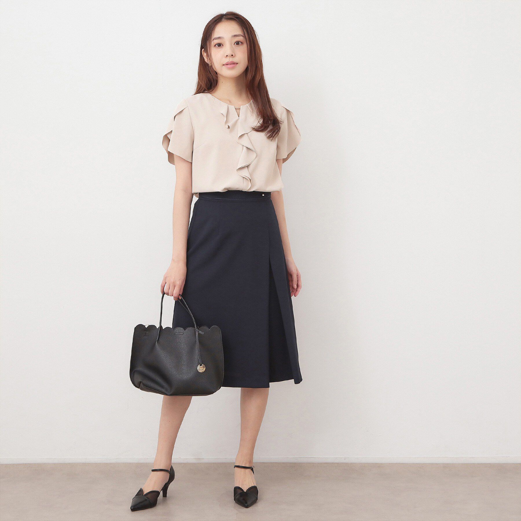 index「フリルフレアスリーブブラウス【洗濯機OK／UVケア／吸水速乾／透け防止／汗ジミ防止】」|シャツ・ブラウス|