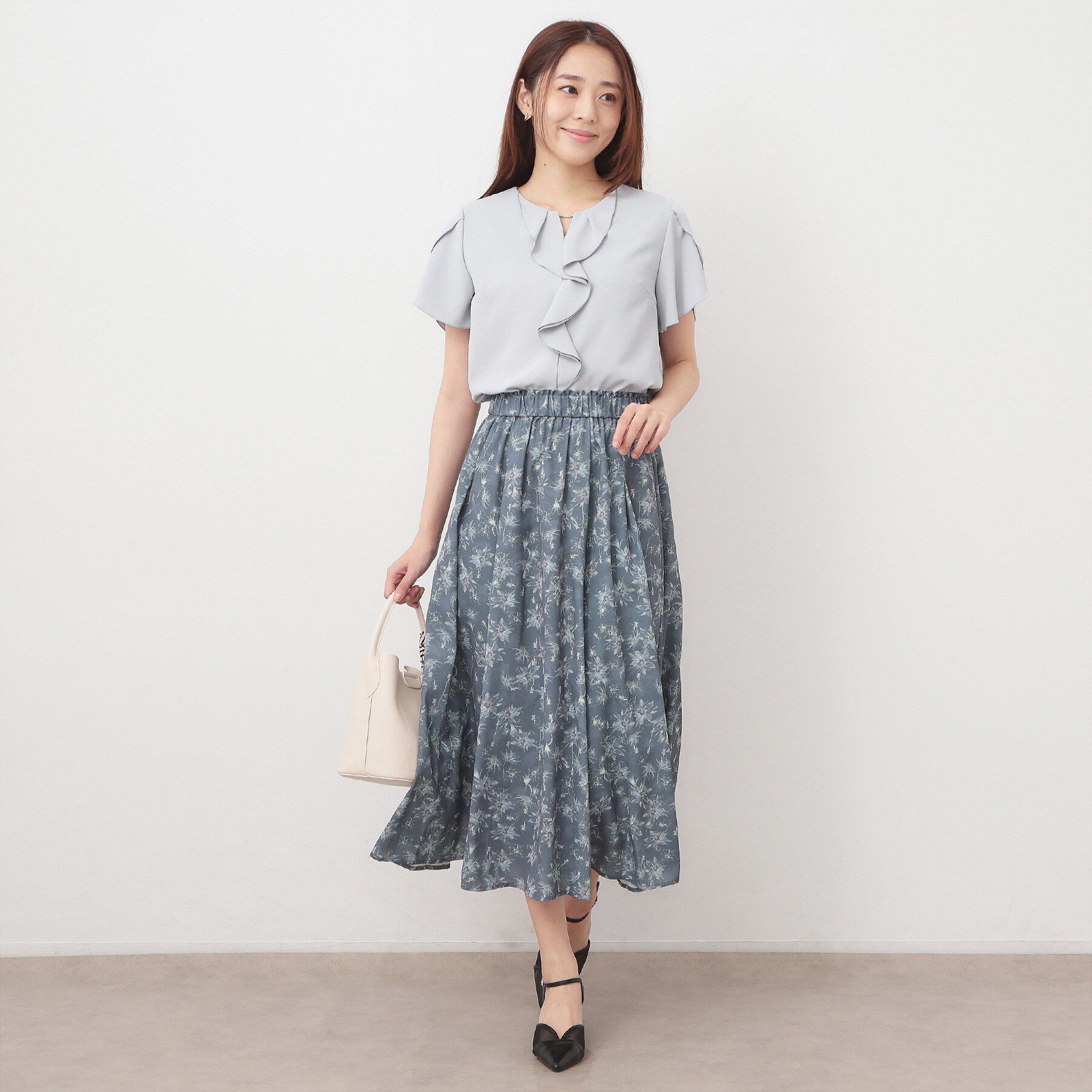 index「フリルフレアスリーブブラウス【洗濯機OK／UVケア／吸水速乾／透け防止／汗ジミ防止】」|シャツ・ブラウス|