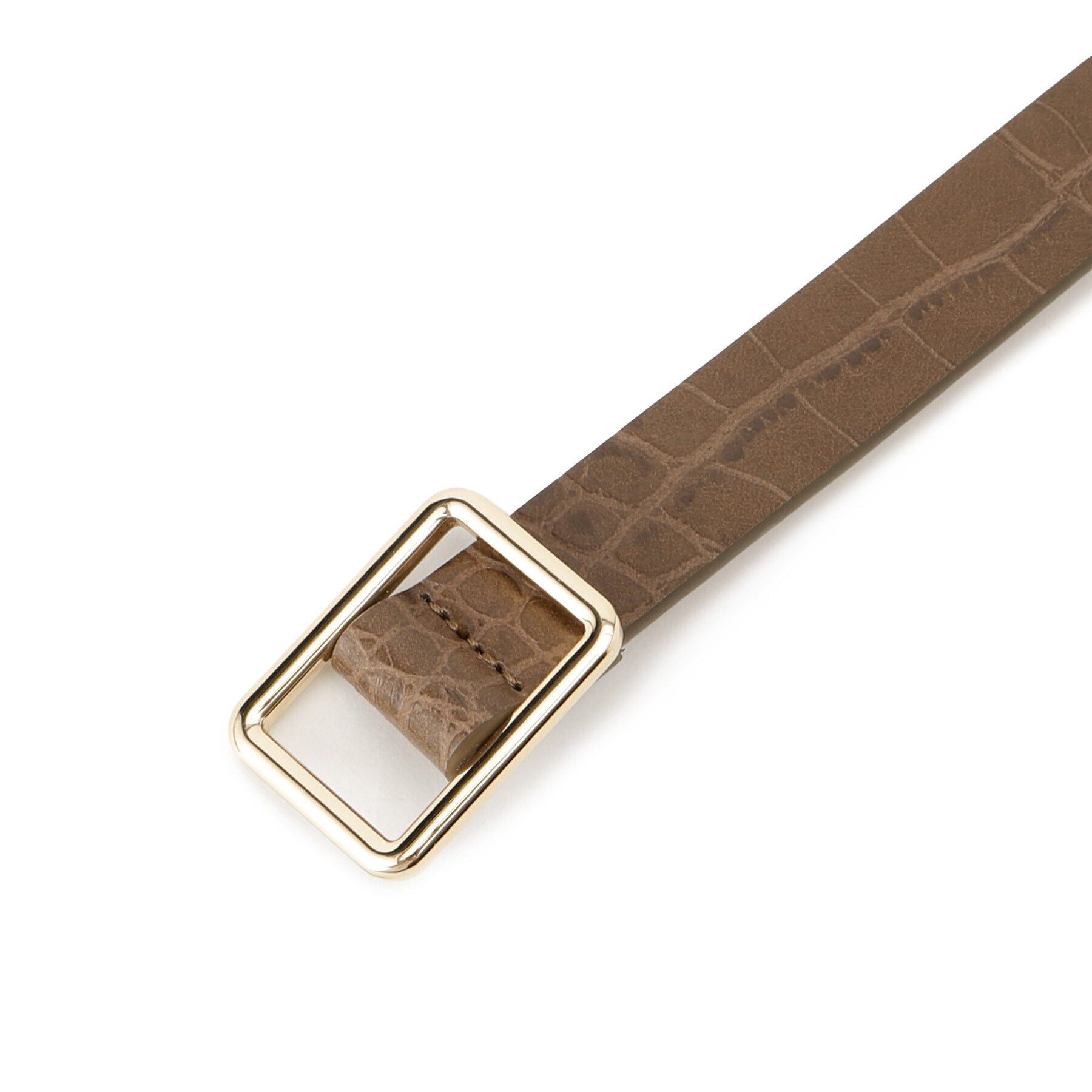 OPAQUE.CLIP「クロコダイル調スクエアベルト」|ベルト|
