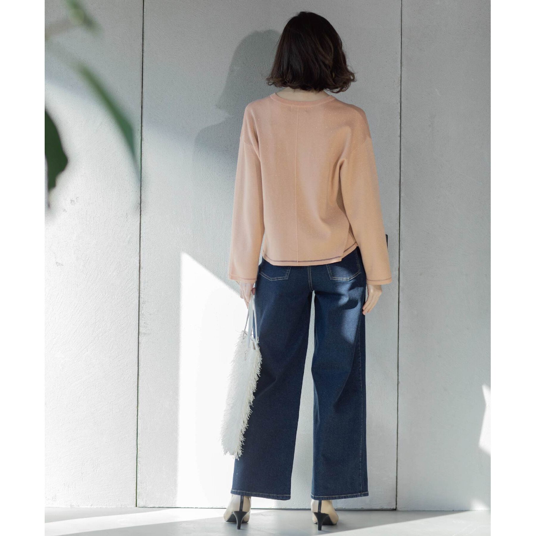 OPAQUE.CLIP「《SS-LLsize》ストレッチバギーデニム【洗濯機洗い可】」|デニム|