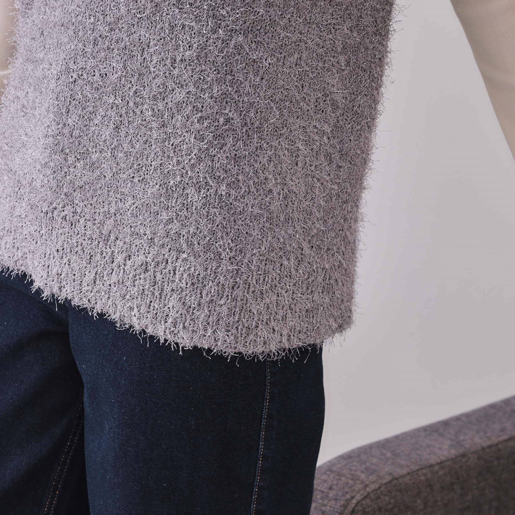 OPAQUE.CLIP「《andGIRL掲載》ラメシャギーニットベスト【洗濯機洗い可/抗ピル】」|ベスト・ジレ|