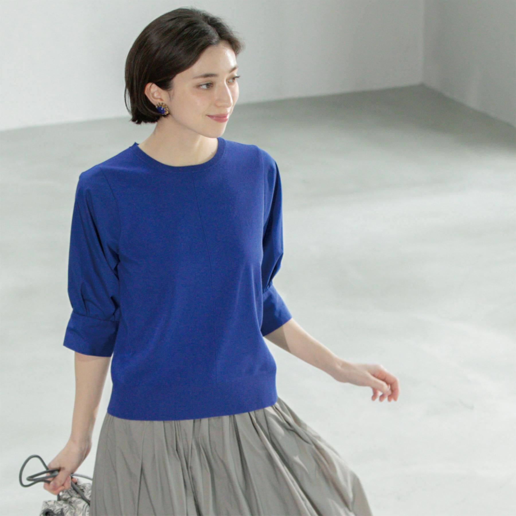 OPAQUE.CLIP「フハクスリーブドッキングニット【洗濯機洗い可】」|ニット・セーター|