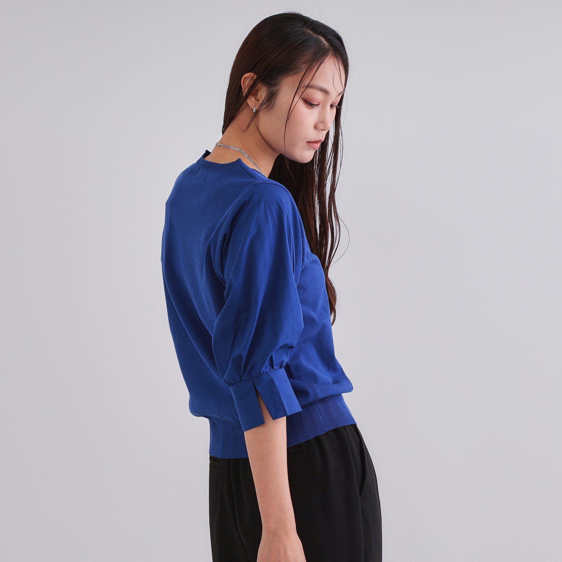 OPAQUE.CLIP「フハクスリーブドッキングニット【洗濯機洗い可】」|ニット・セーター|