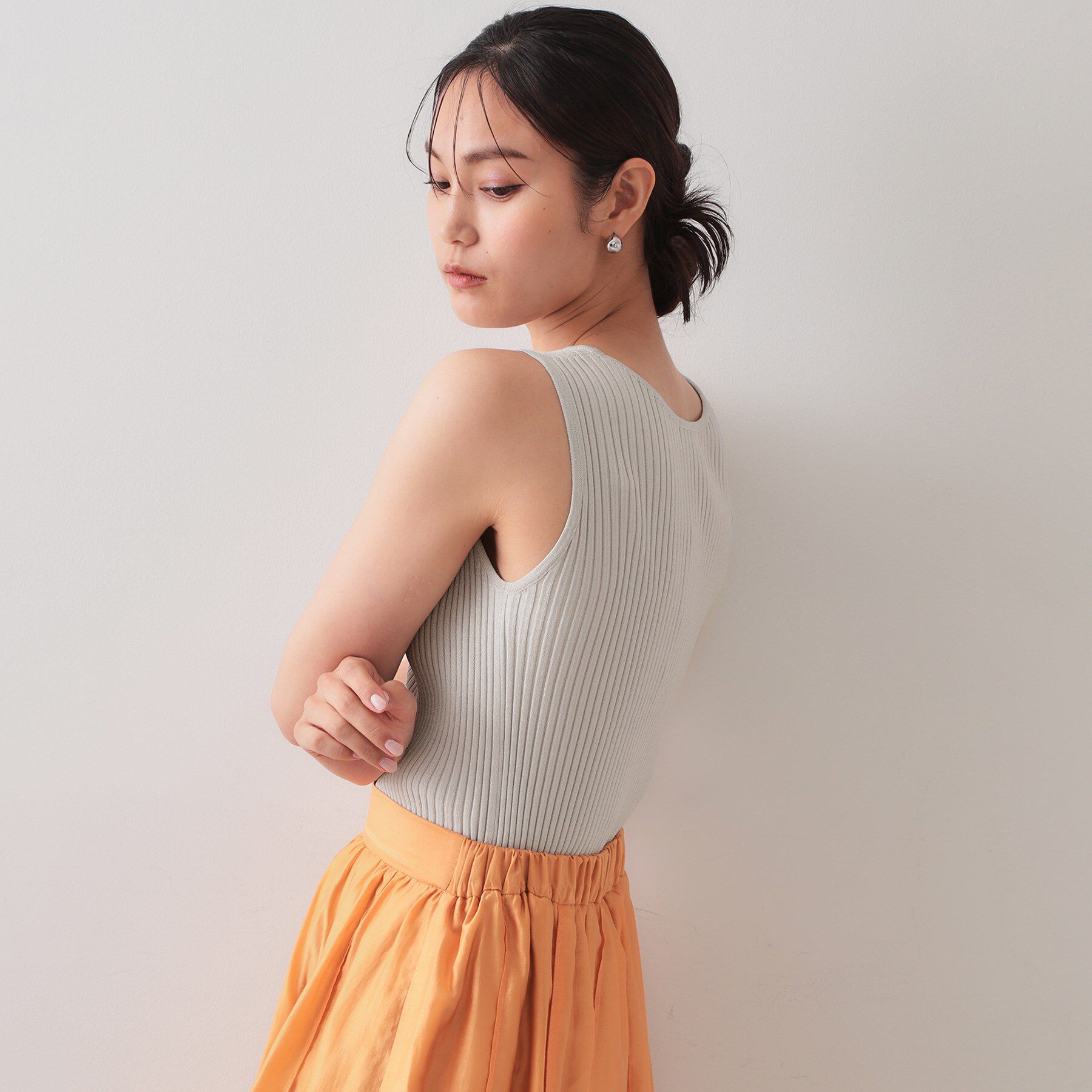 OPAQUE.CLIP「ラメニットタンクトップ【洗濯機洗い可／抗ピル】」|キャミソール|