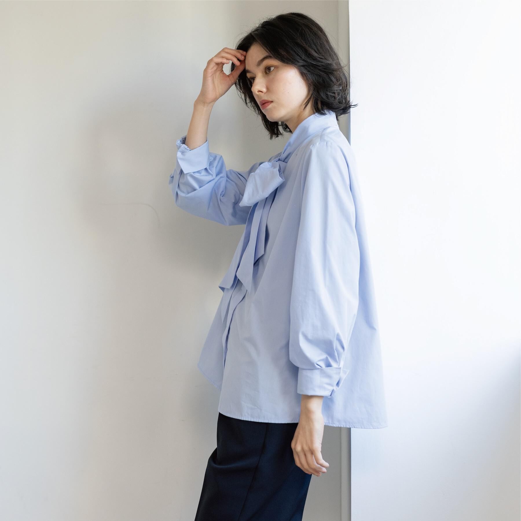 OPAQUE.CLIP「《通勤対応》ボウタイシャツブラウス【洗濯機OK】」|シャツ・ブラウス|