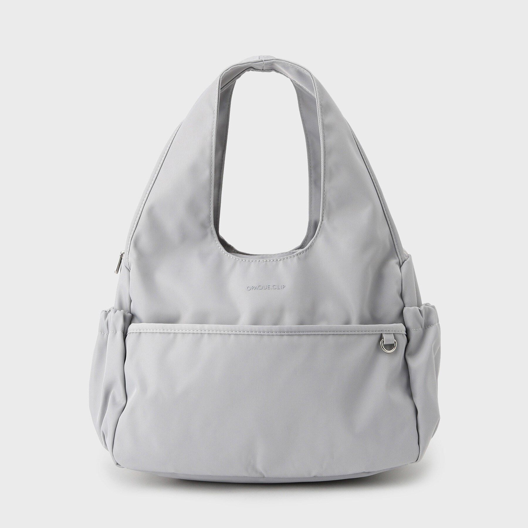 OPAQUE.CLIP「フロントポケット3層デザイントライアングルミドルトートバッグ【マルチポケット】」|トートバッグ|