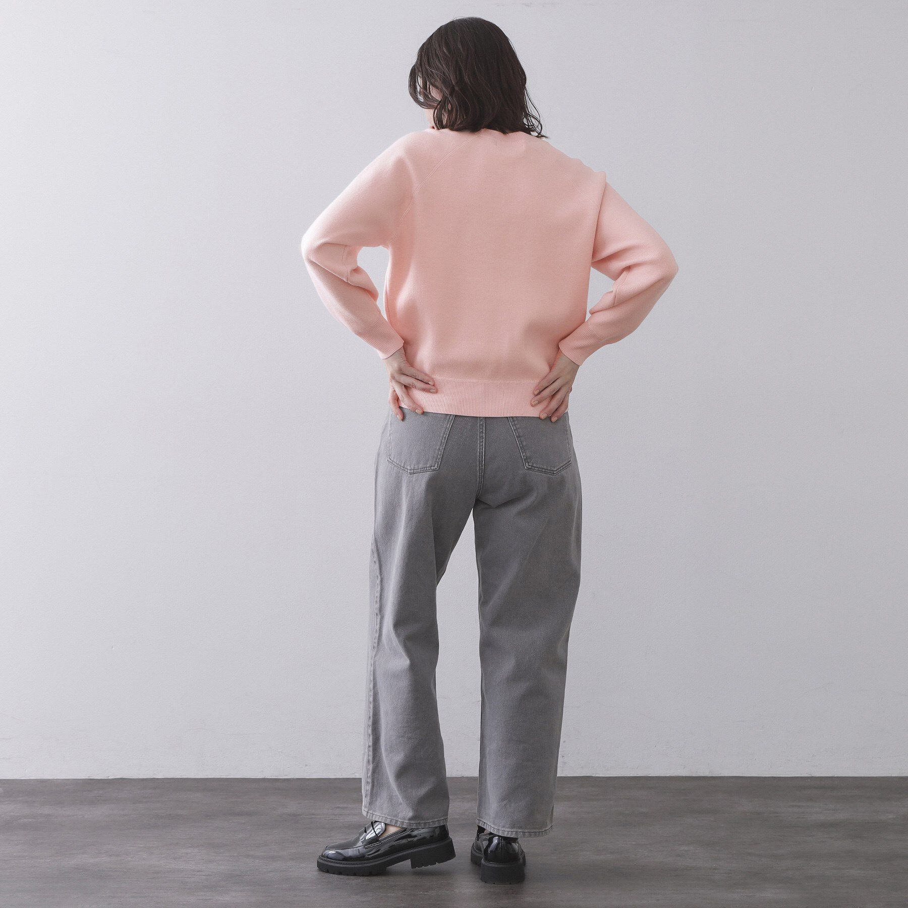 OPAQUE.CLIP「スウェットライクニット【洗濯機OK】」|ニット・セーター|