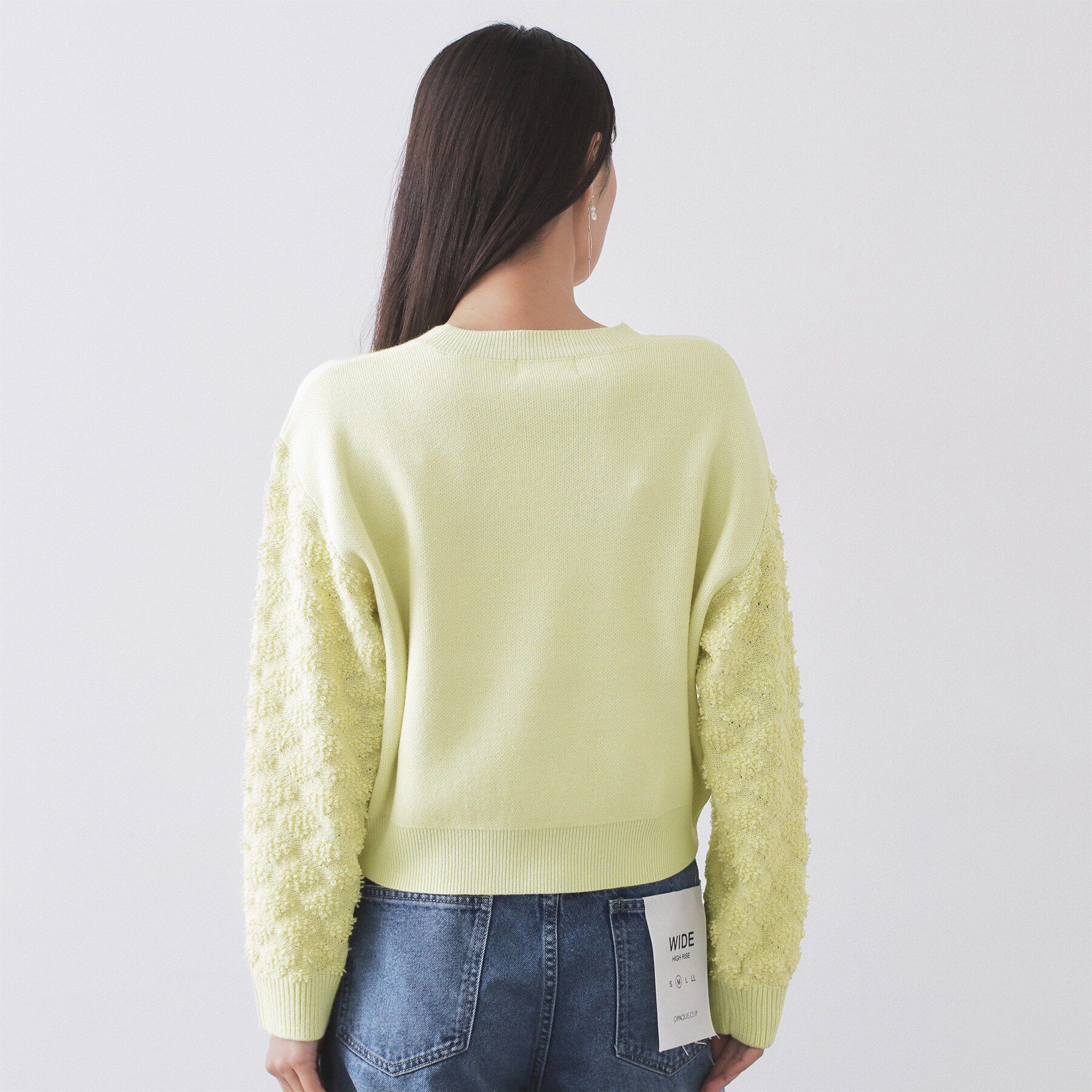 OPAQUE.CLIP「ループヤーンスリーブニット【洗濯機OK】」|ニット・セーター|