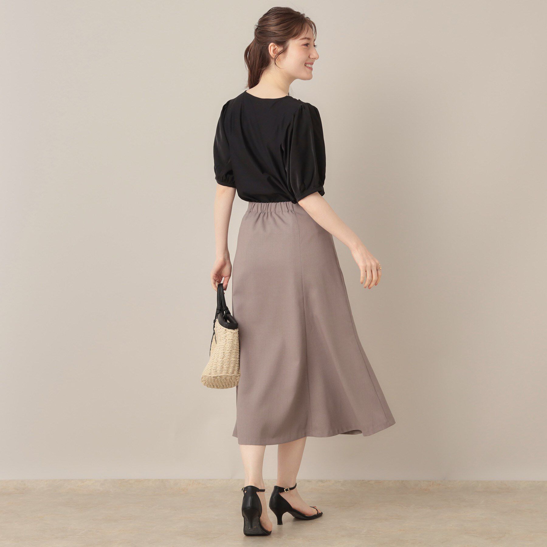 Couture broach「【接触冷感・UVカット】シフォンフラワーエンブロドッキングカットソー」|Tシャツ・カットソー|