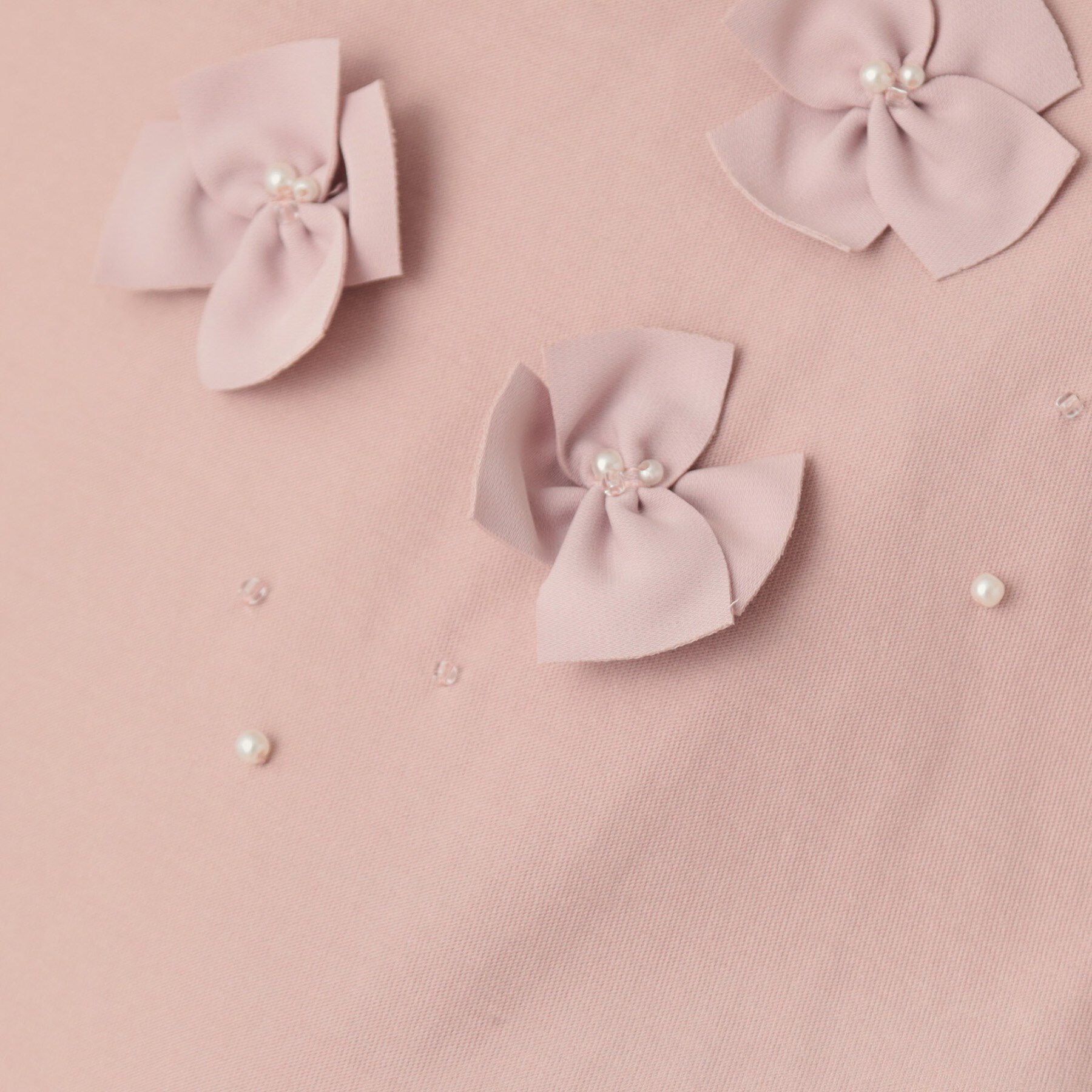 Couture broach「【接触冷感・UVカット】シフォンフラワーエンブロドッキングカットソー」|Tシャツ・カットソー|