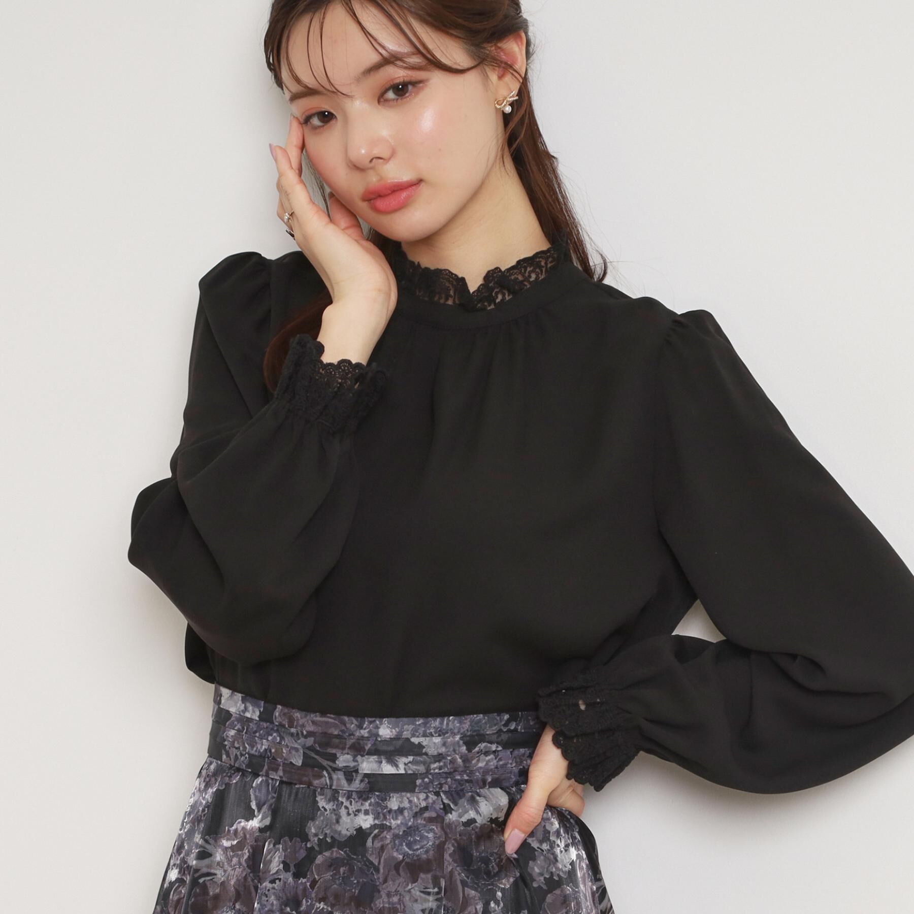 Couture broach「【2WAY・ハレの日・通勤】エンブロレースブラウス」|シャツ・ブラウス|