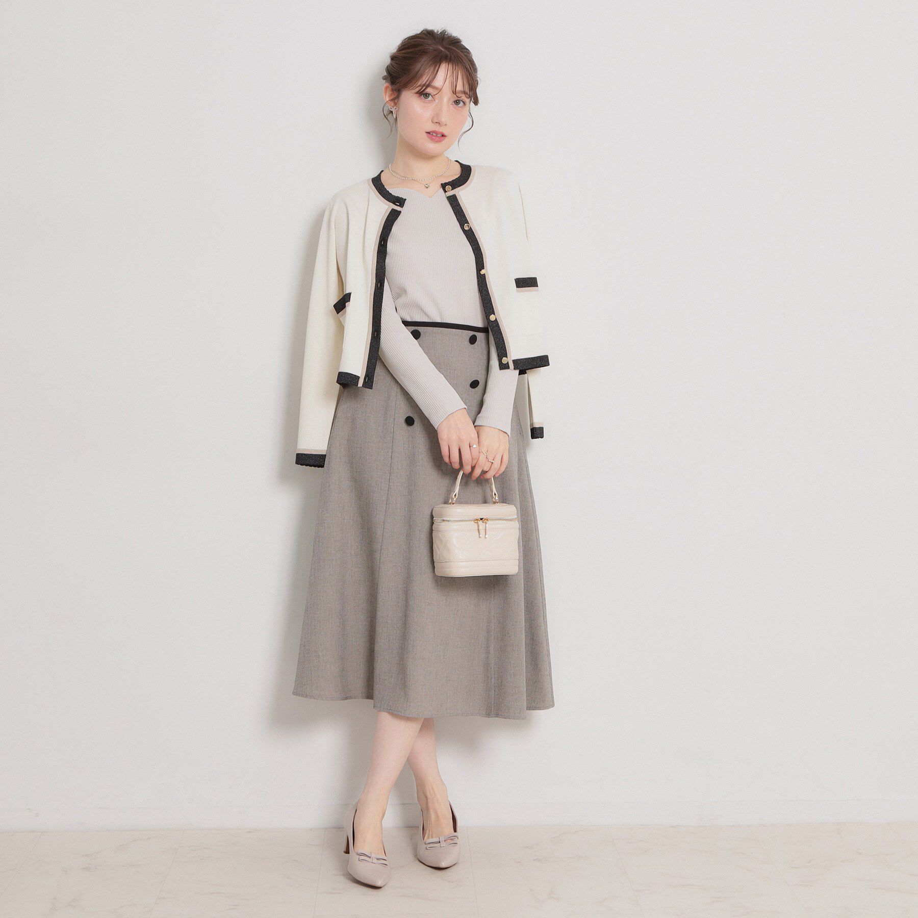 Couture broach「【洗える】ハートネック テレコプルオーバー」|Tシャツ・カットソー|