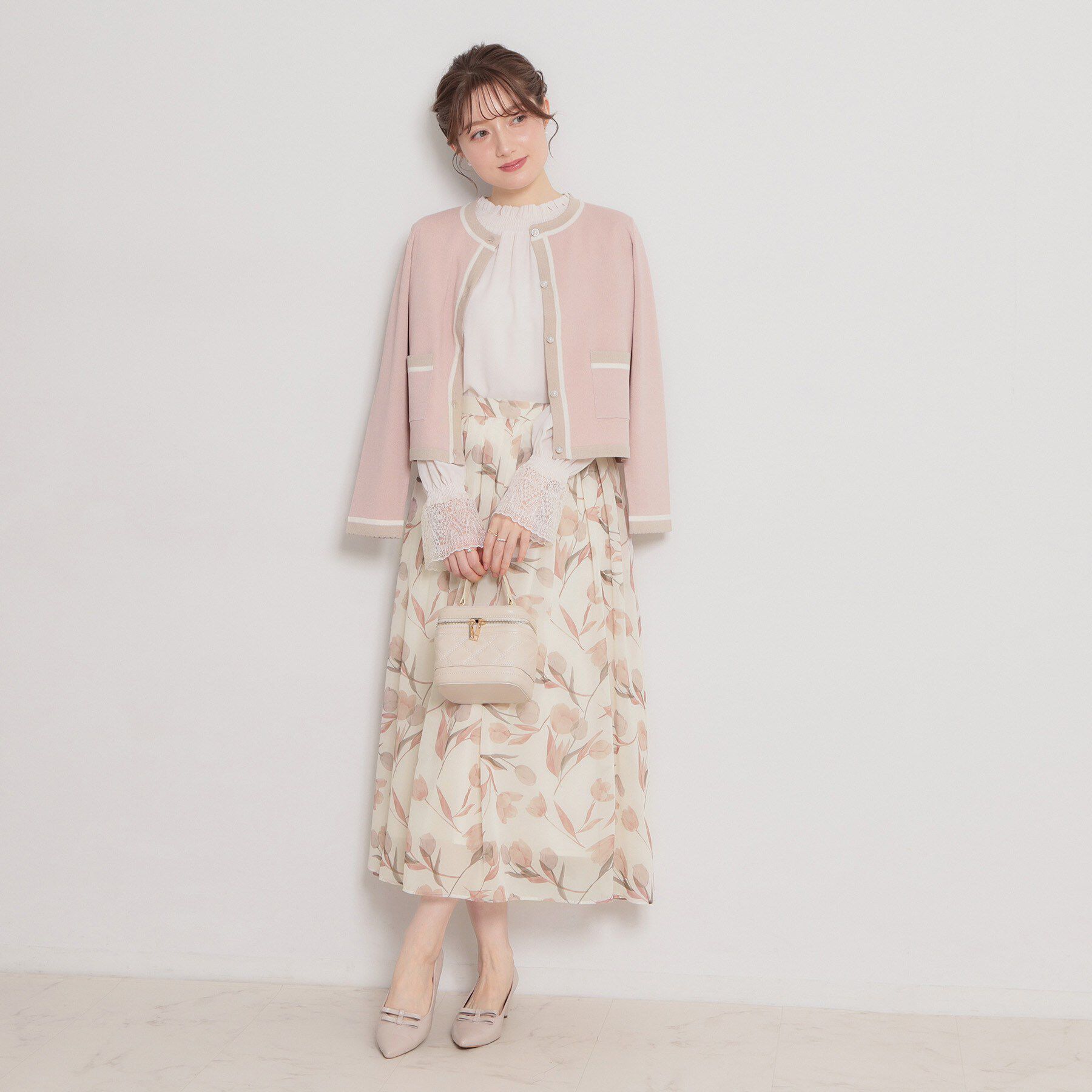 Couture broach「【洗える】チューリップ柄スカート」|スカート|