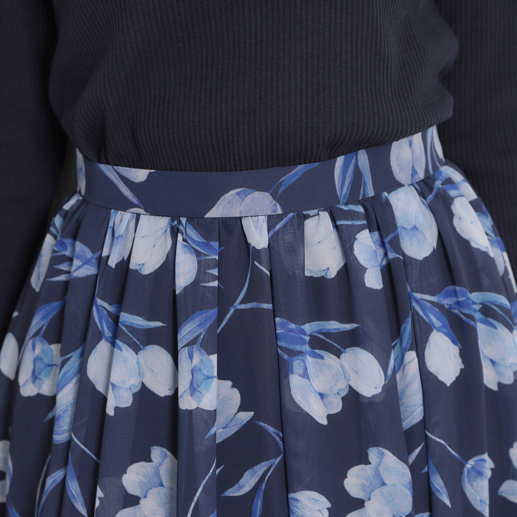 Couture broach「【洗える】チューリップ柄スカート」|スカート|