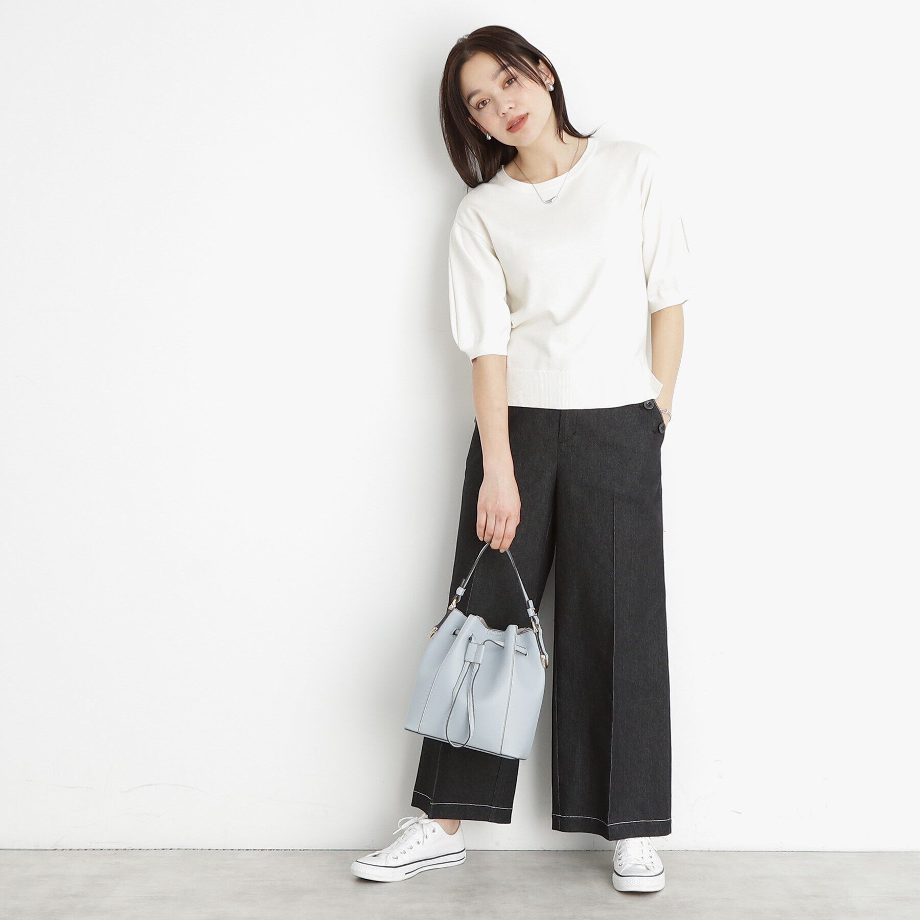 THE SHOP TK「巾着合皮バッグ」|ショルダー・メッセンジャー|