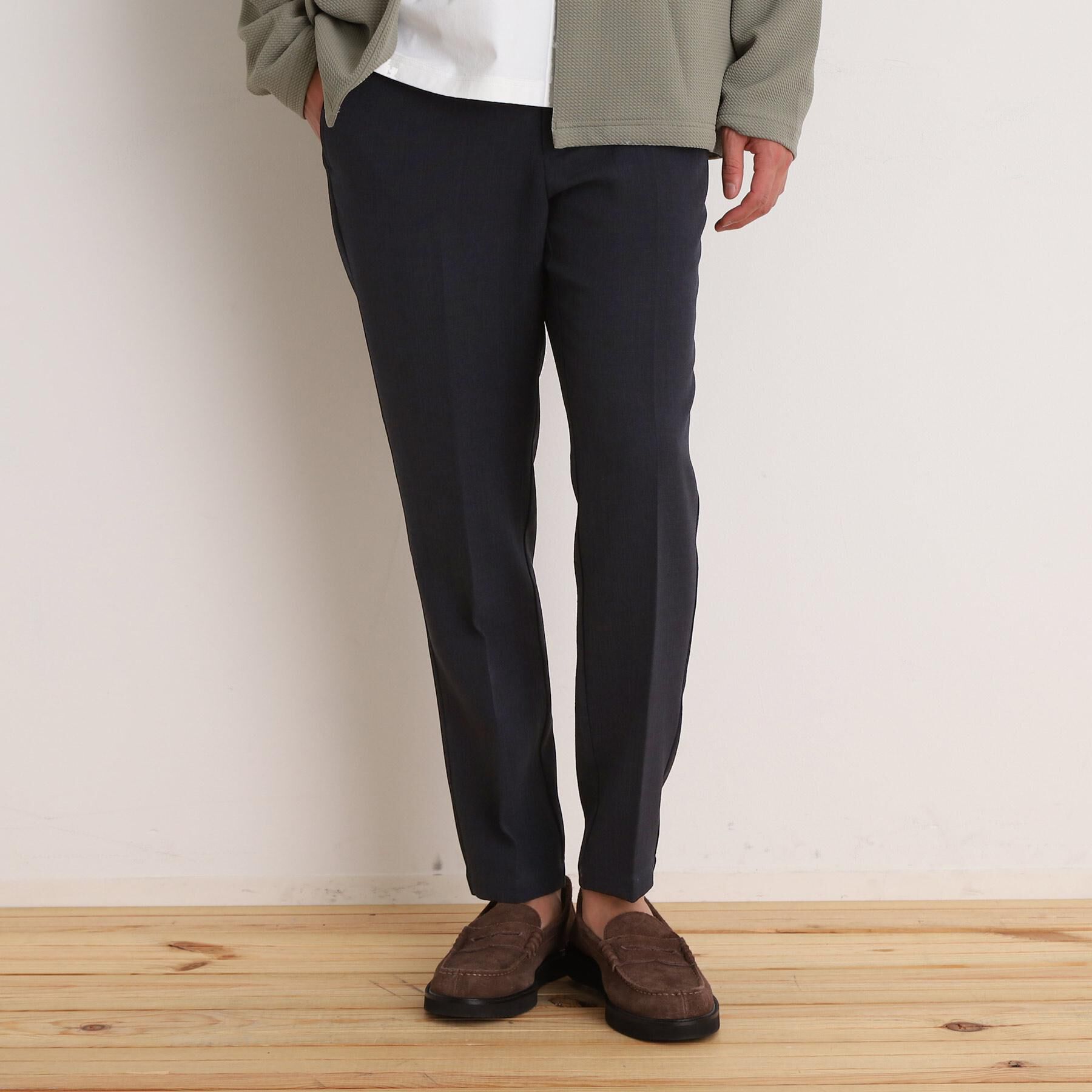 THE SHOP TK「リネンライクスラックス 【セットアップ可】」|その他|ネイビー(094)