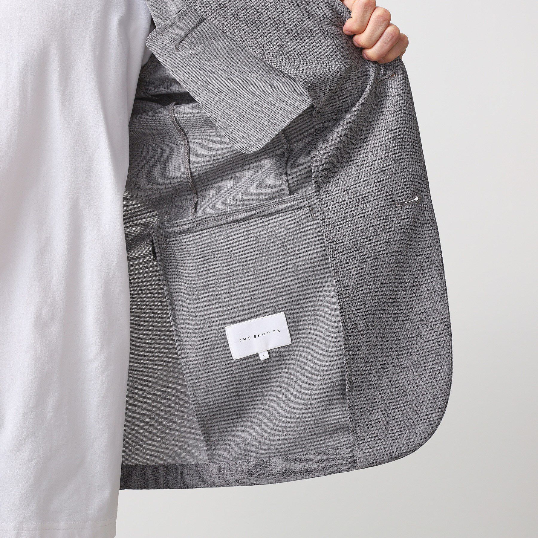 THE SHOP TK「シャリルジャージジャケット　洗濯機OK/吸水速乾/イージーケア/セットアップ可」|テーラードジャケット|