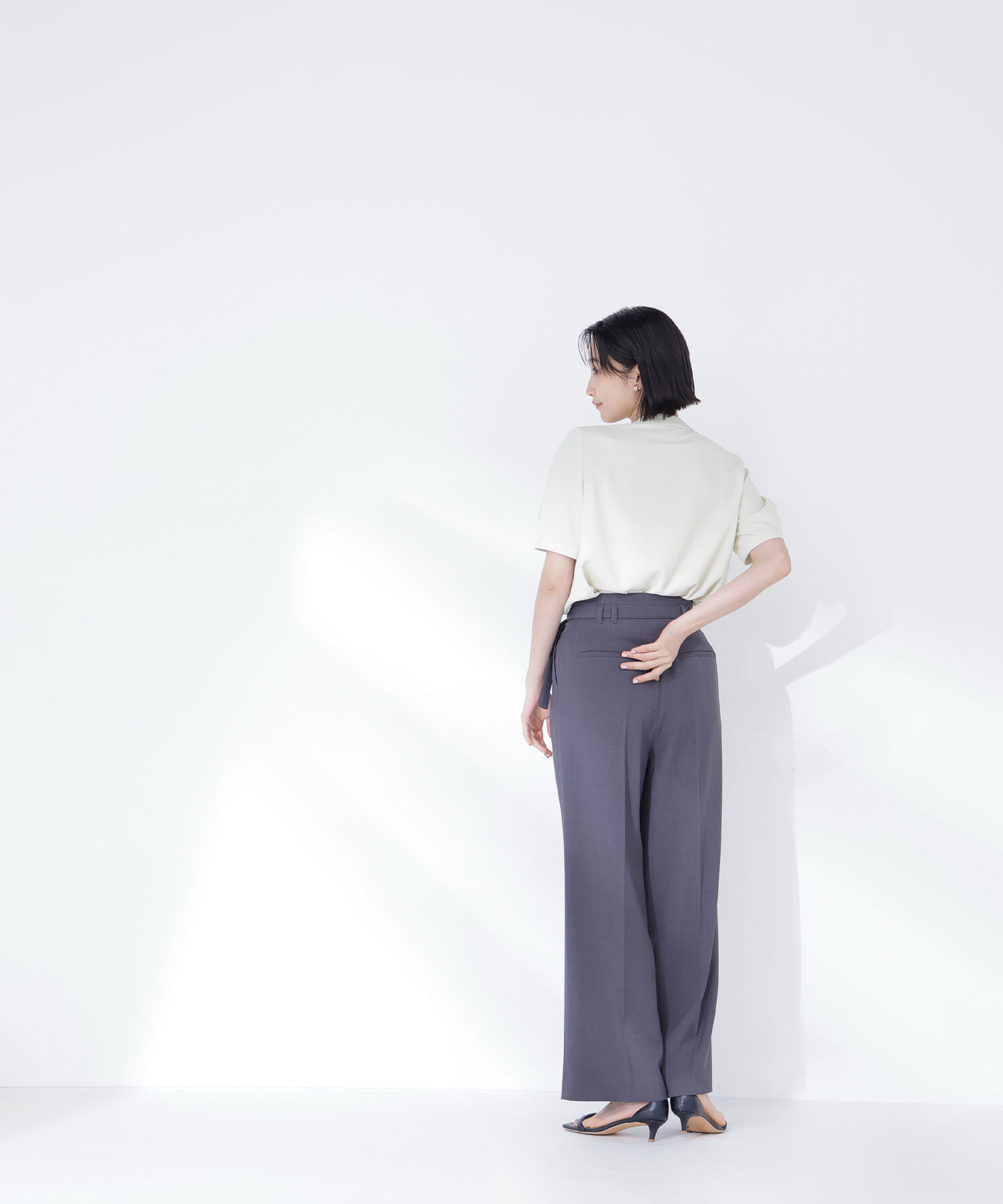  「タックステッチベルテッドパンツ」|その他|