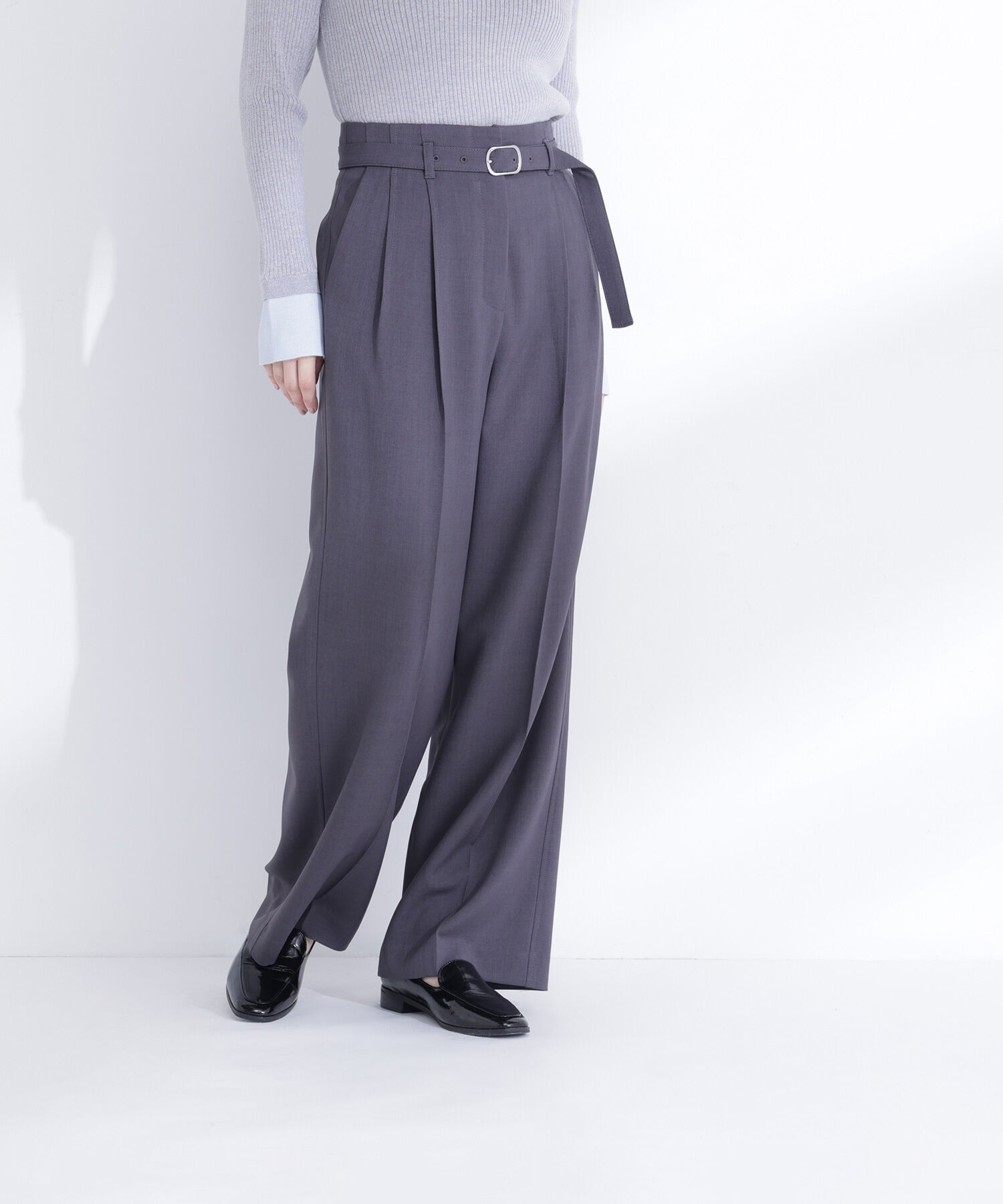  「タックステッチベルテッドパンツ」|その他|