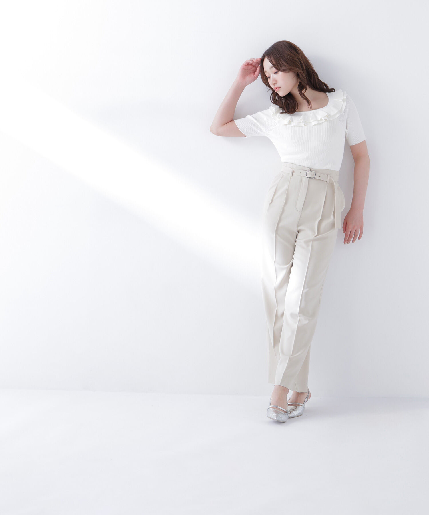  「タックステッチベルテッドパンツ」|その他|