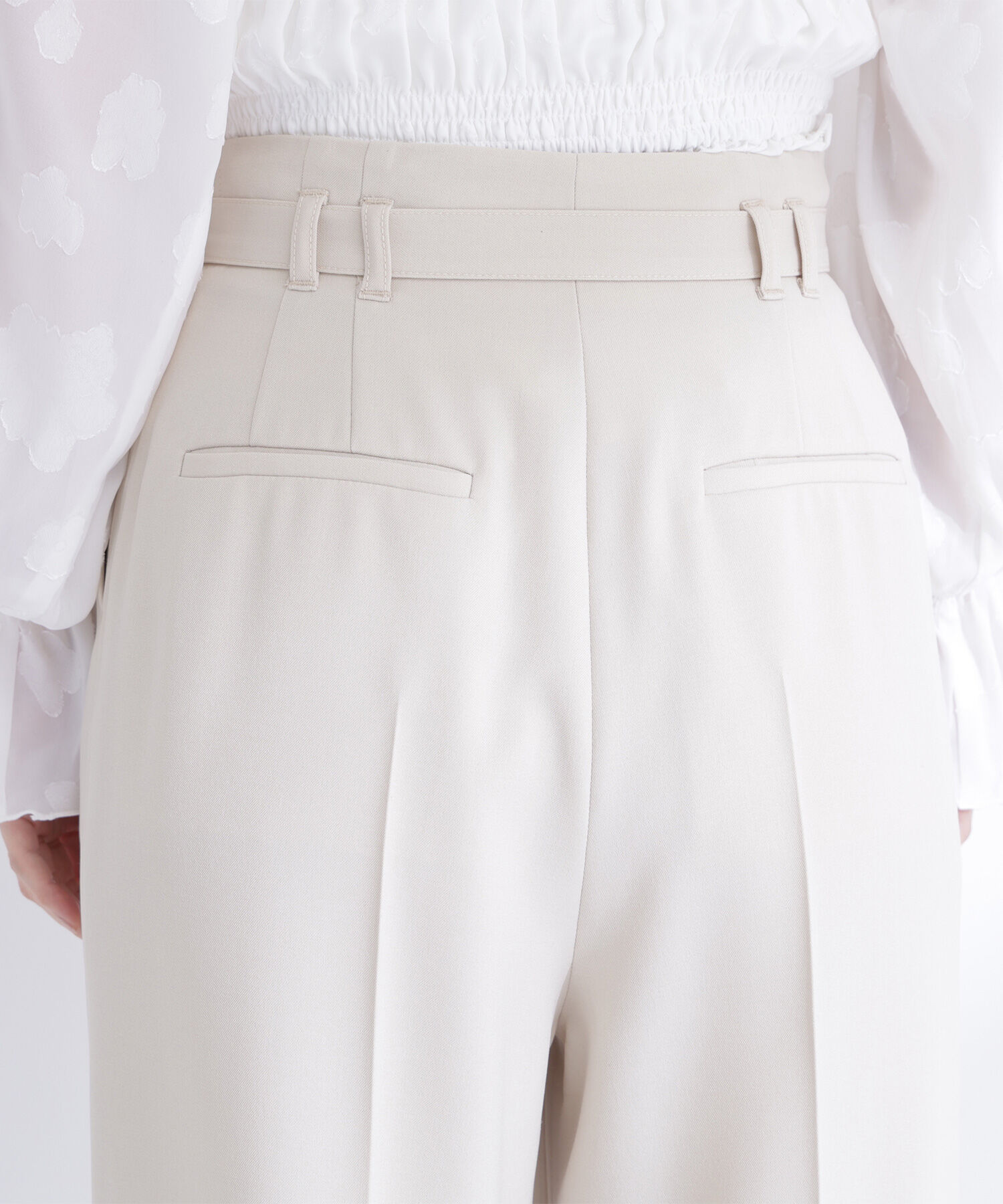  「タックステッチベルテッドパンツ」|その他|