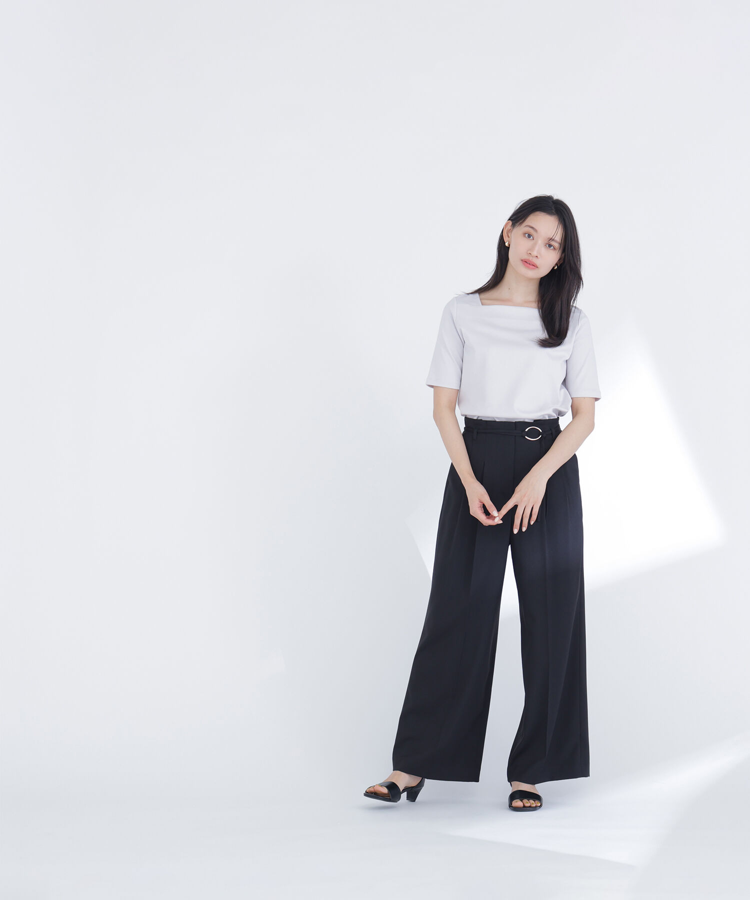  「ベーシックTシャツ スクエアネック」|Tシャツ・カットソー|