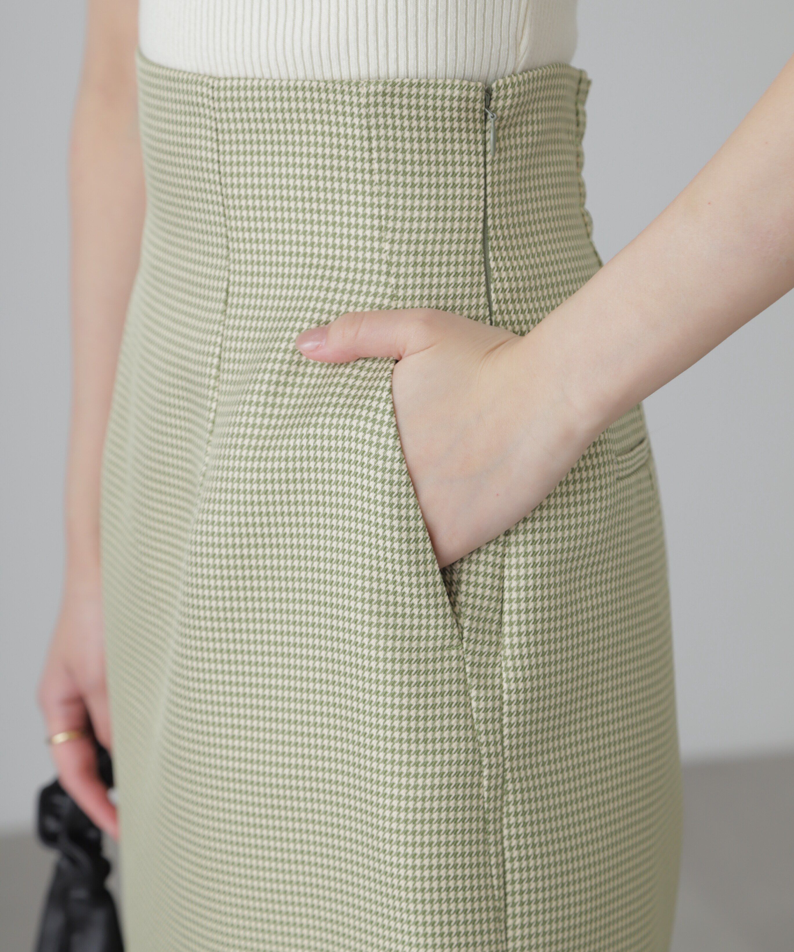  「ギンガムチェックハイウエストミニスカート」|スカート|