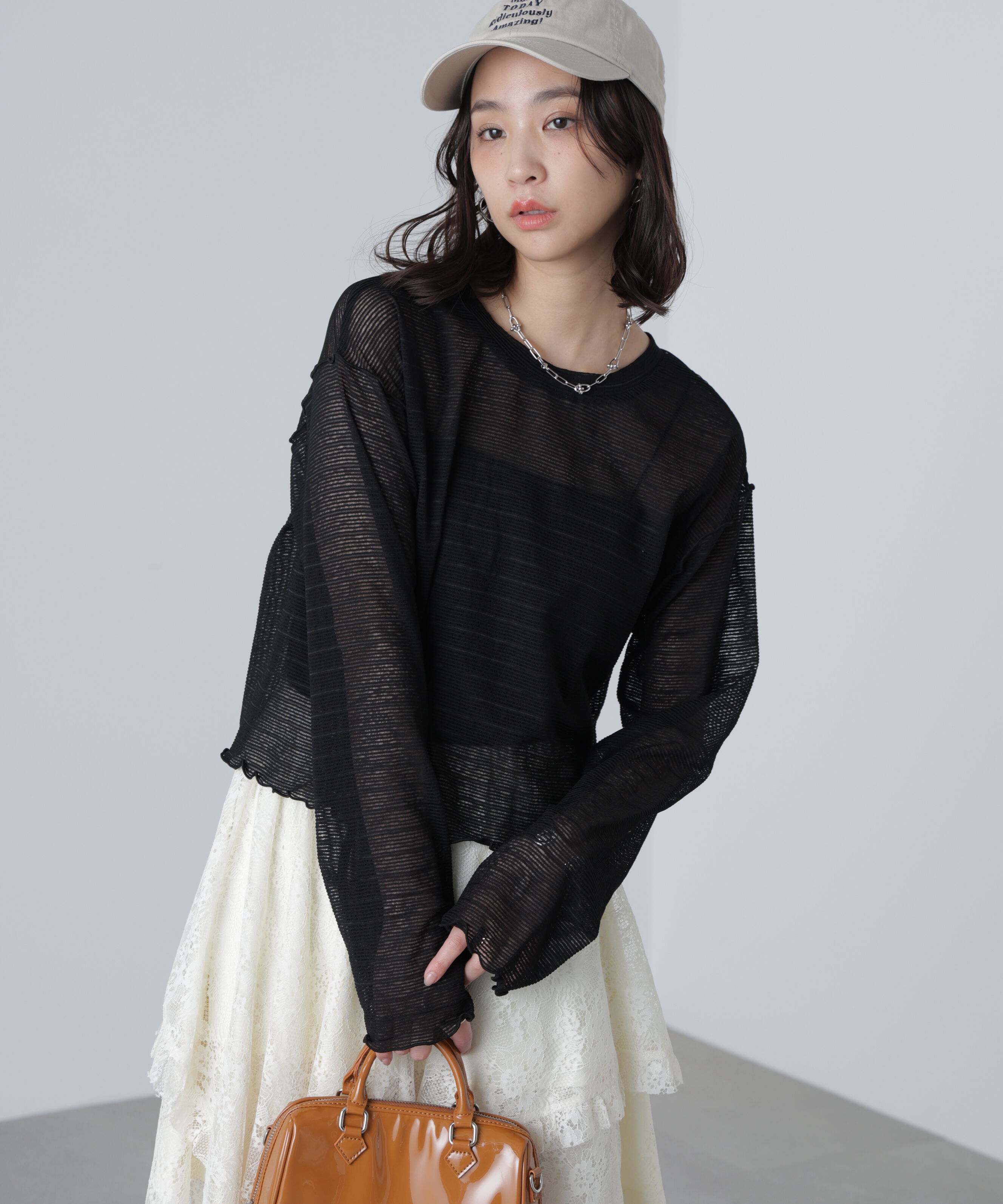  「前後２ＷＡＹシアーカットソーカーディガン」|Tシャツ・カットソー|