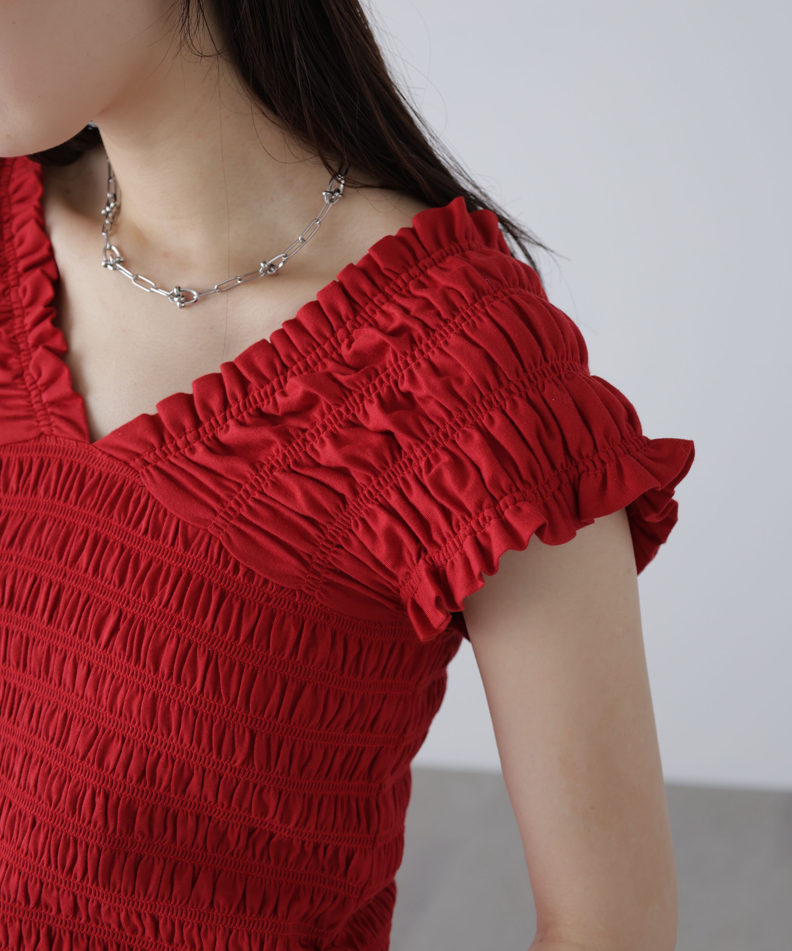  「2wayシャーリングオフショルカットソー」|Tシャツ・カットソー|