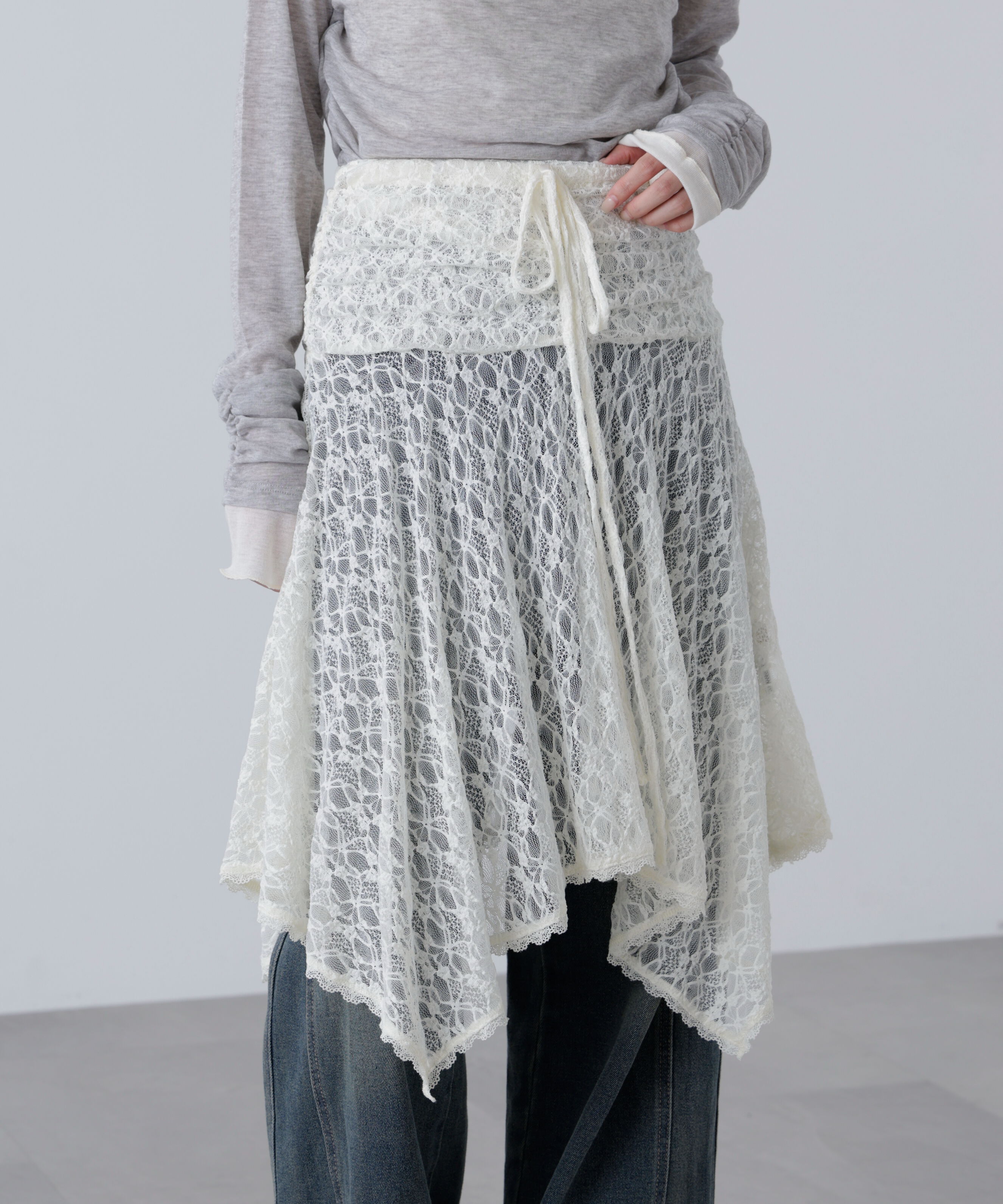  「2wayイレヘムミディスカート」|スカート|