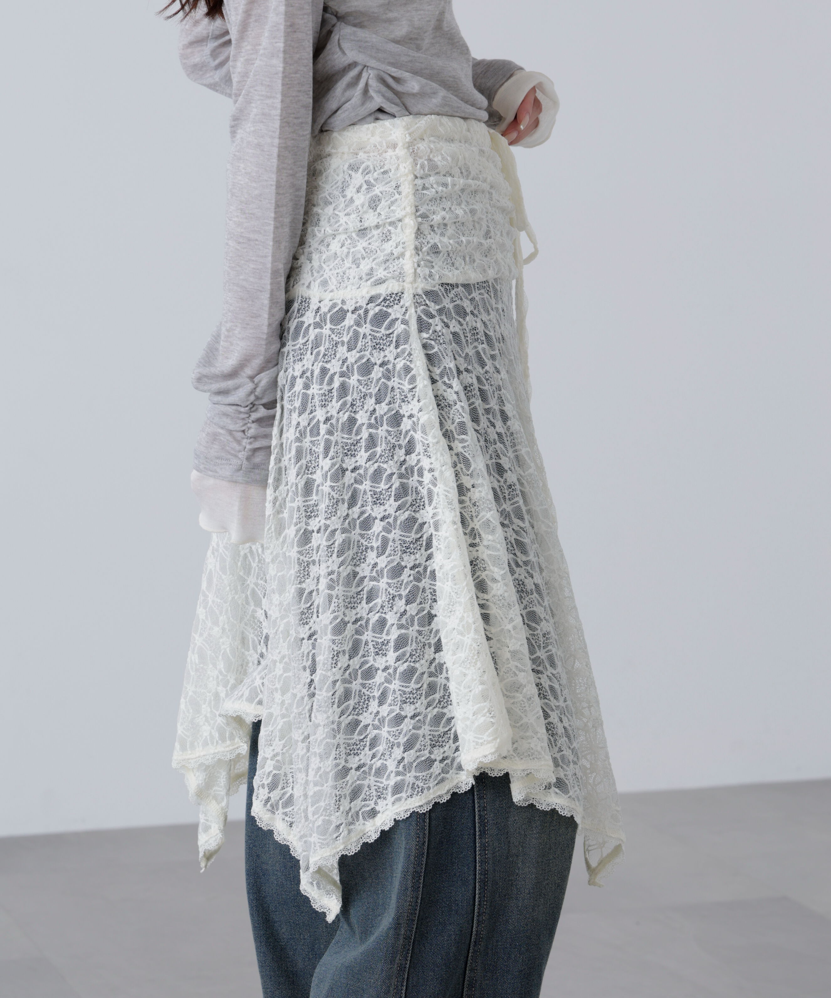  「2wayイレヘムミディスカート」|スカート|