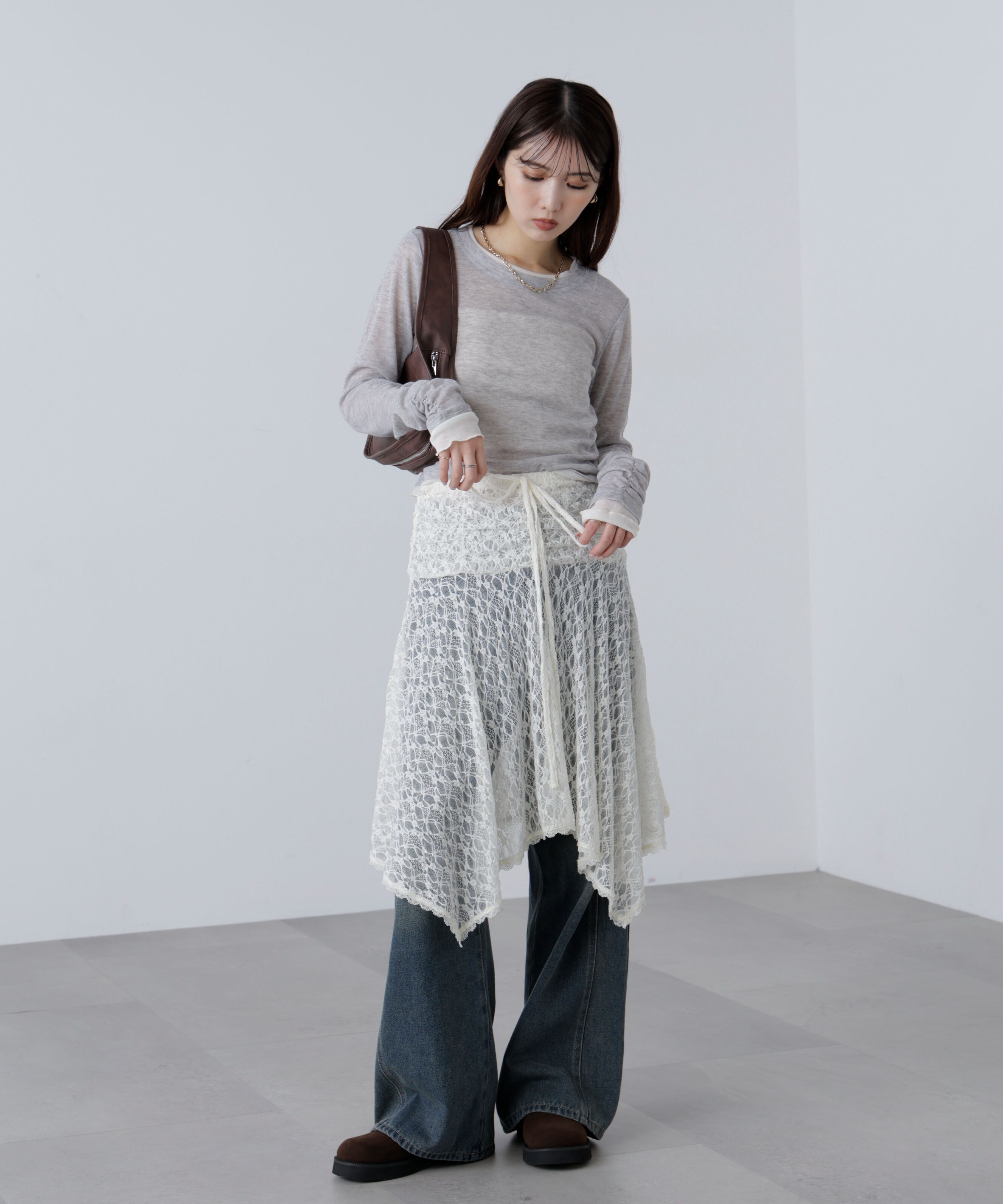  「2wayイレヘムミディスカート」|スカート|