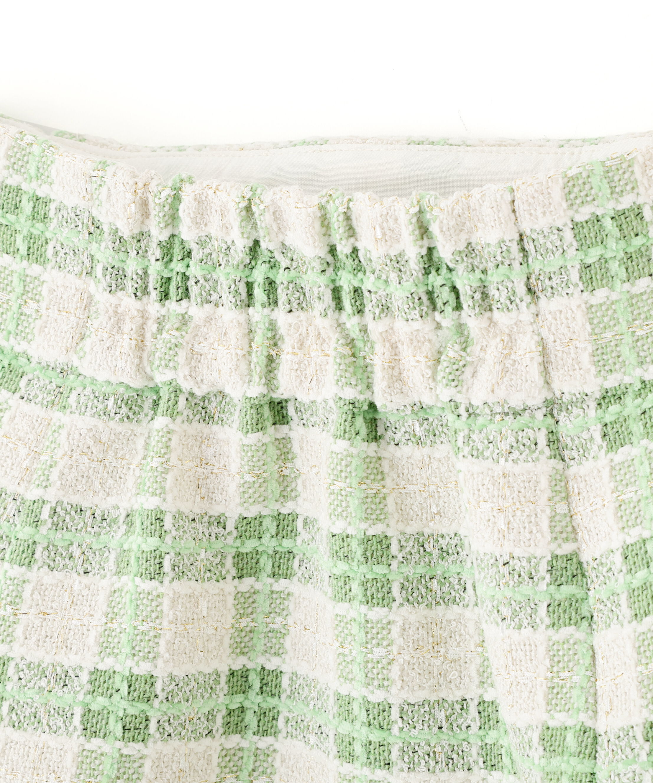  「ブロックチェックツィードミニスカート」|スカート|