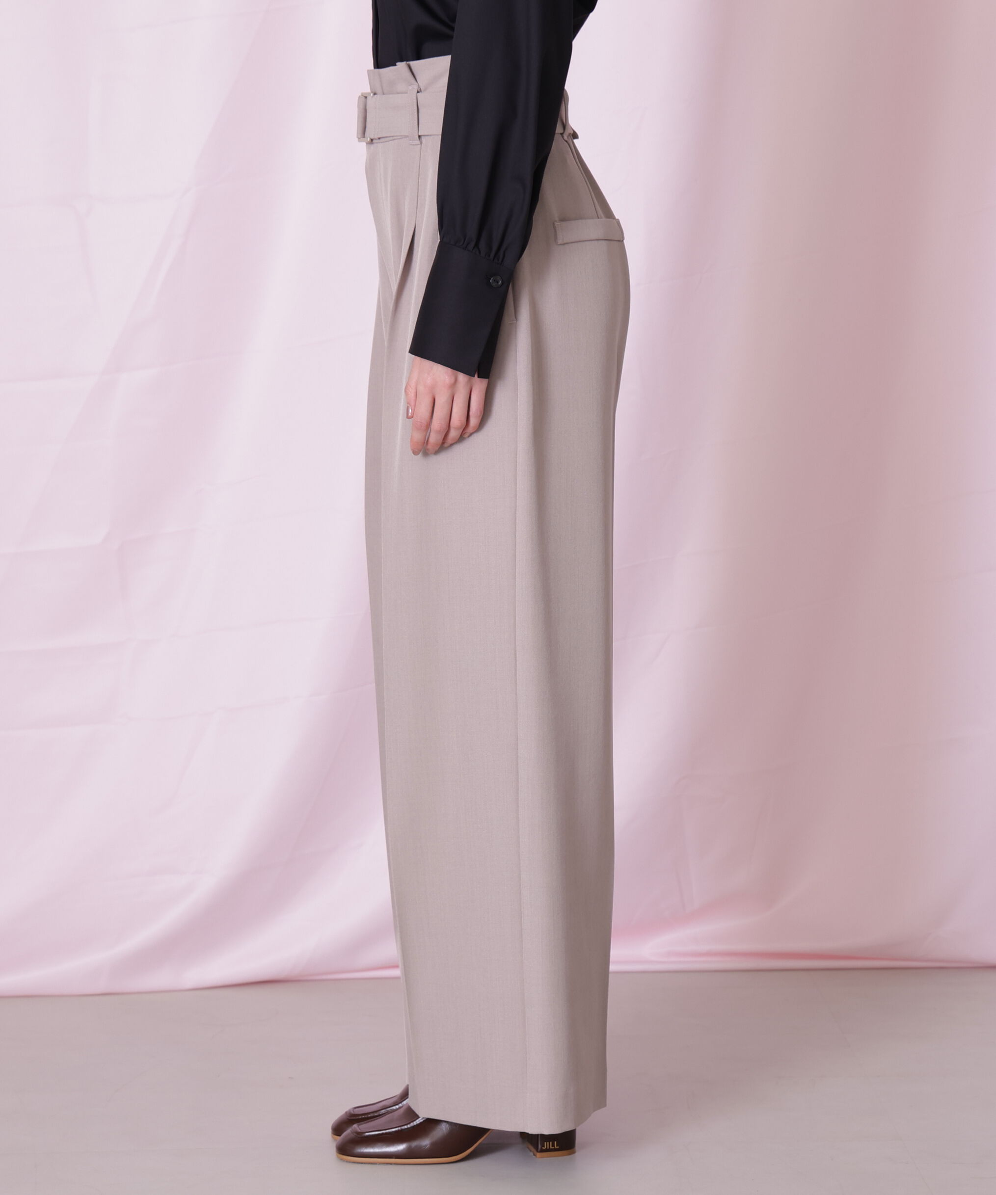  「＜セットアップ対応＞太ベルト付きスラックスパンツ」|その他|