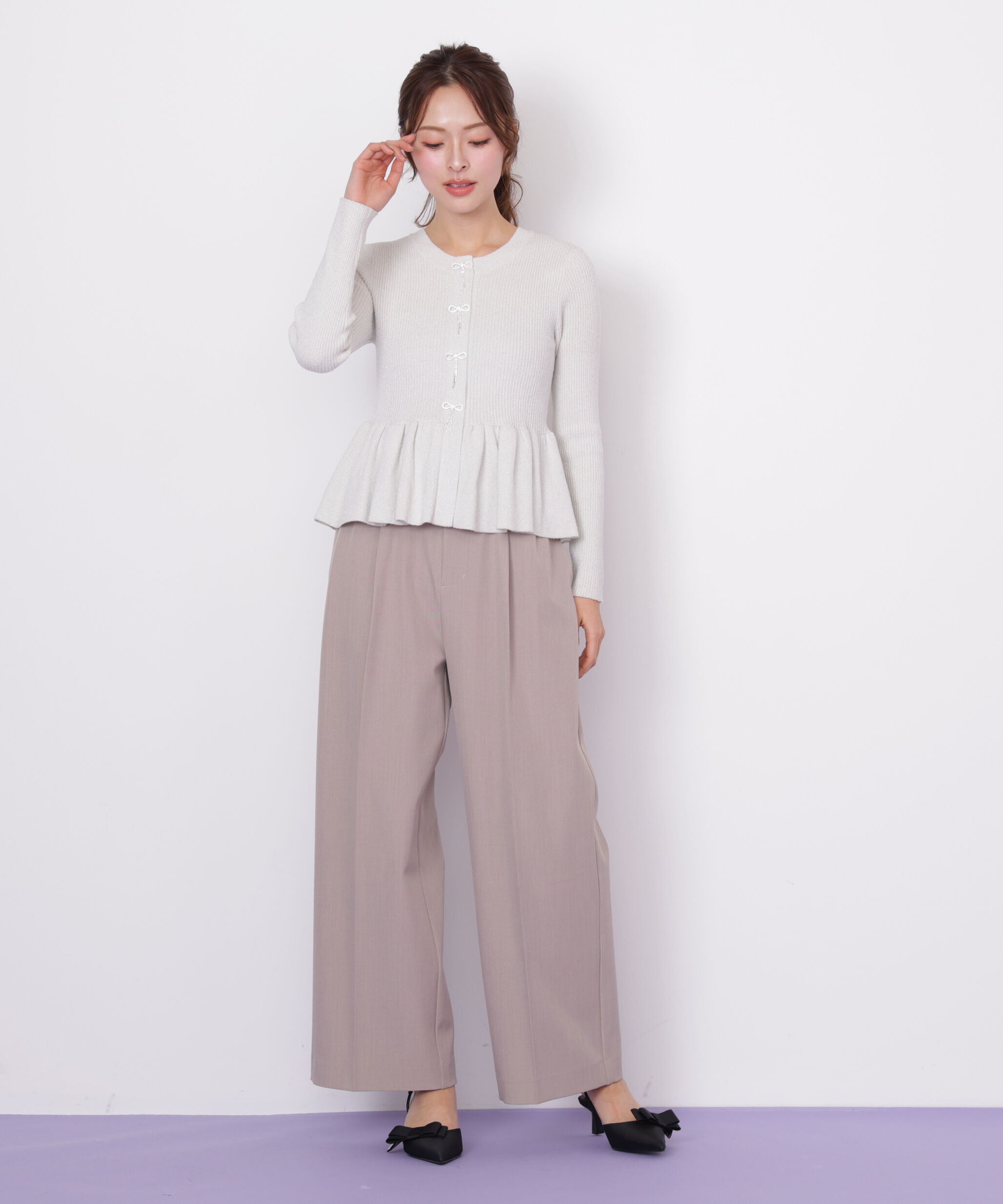  「＜セットアップ対応＞太ベルト付きスラックスパンツ」|その他|