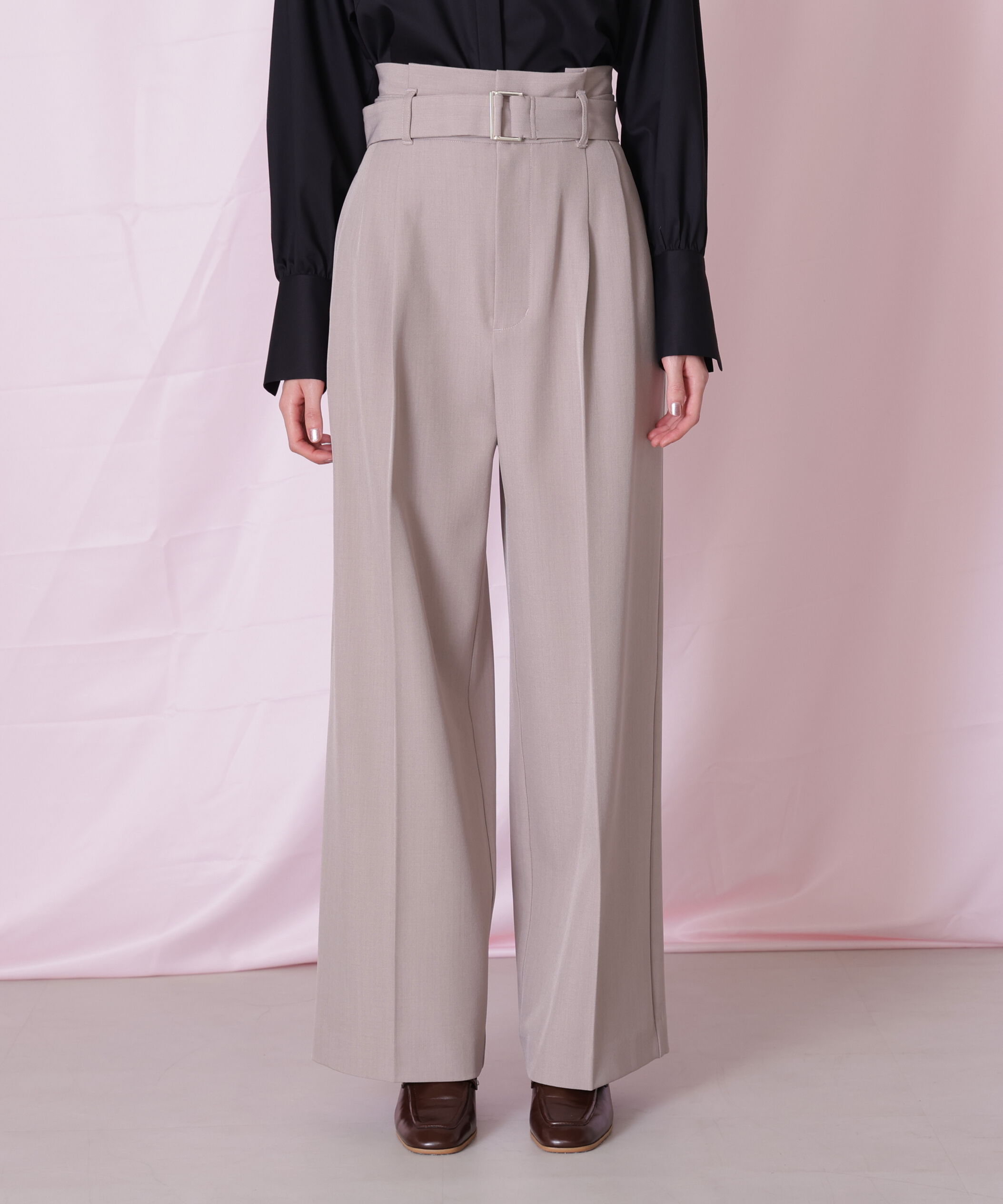  「＜セットアップ対応＞太ベルト付きスラックスパンツ」|その他|