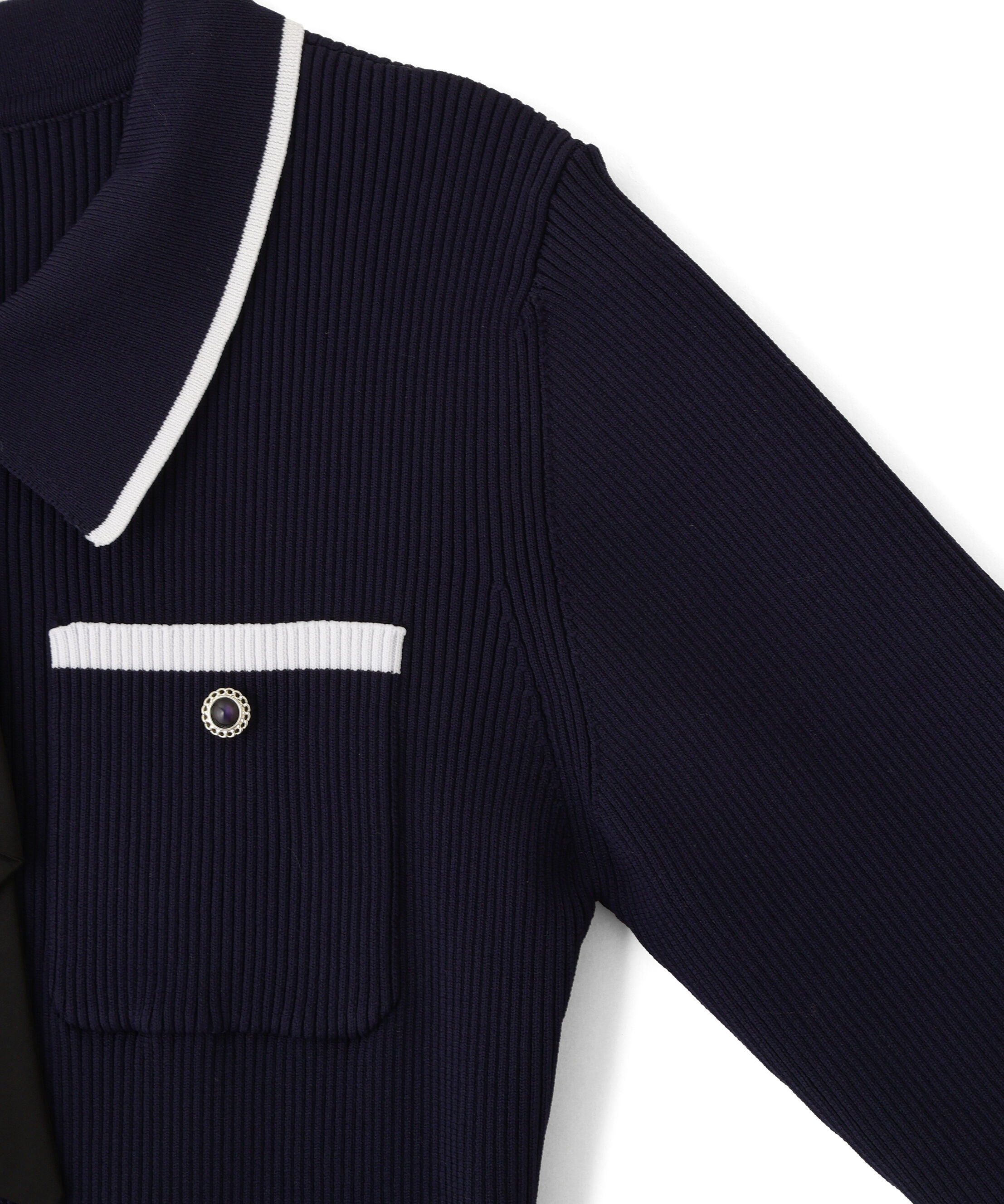  「タイ付きニットワンピース」|ワンピース|