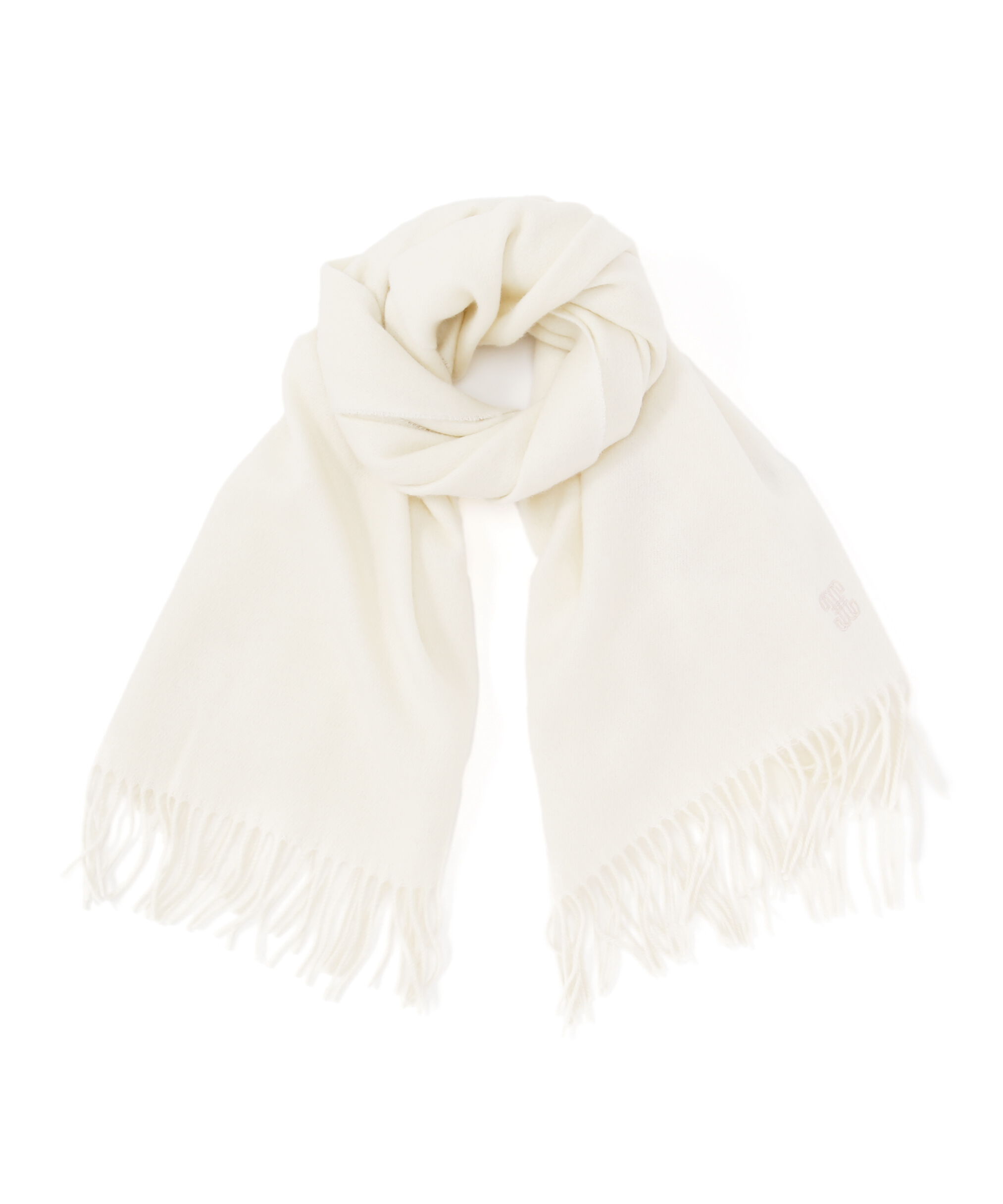  「ウールカシミヤストール」|バンダナ・スカーフ|ホワイト