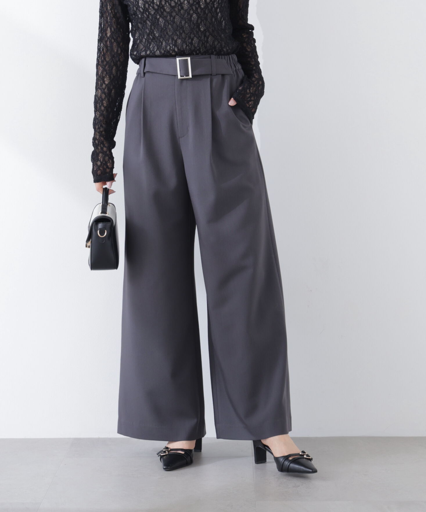 PROPORTION BODY DRESSING「ベルトドッキングワイドパンツ　26SS」|その他|