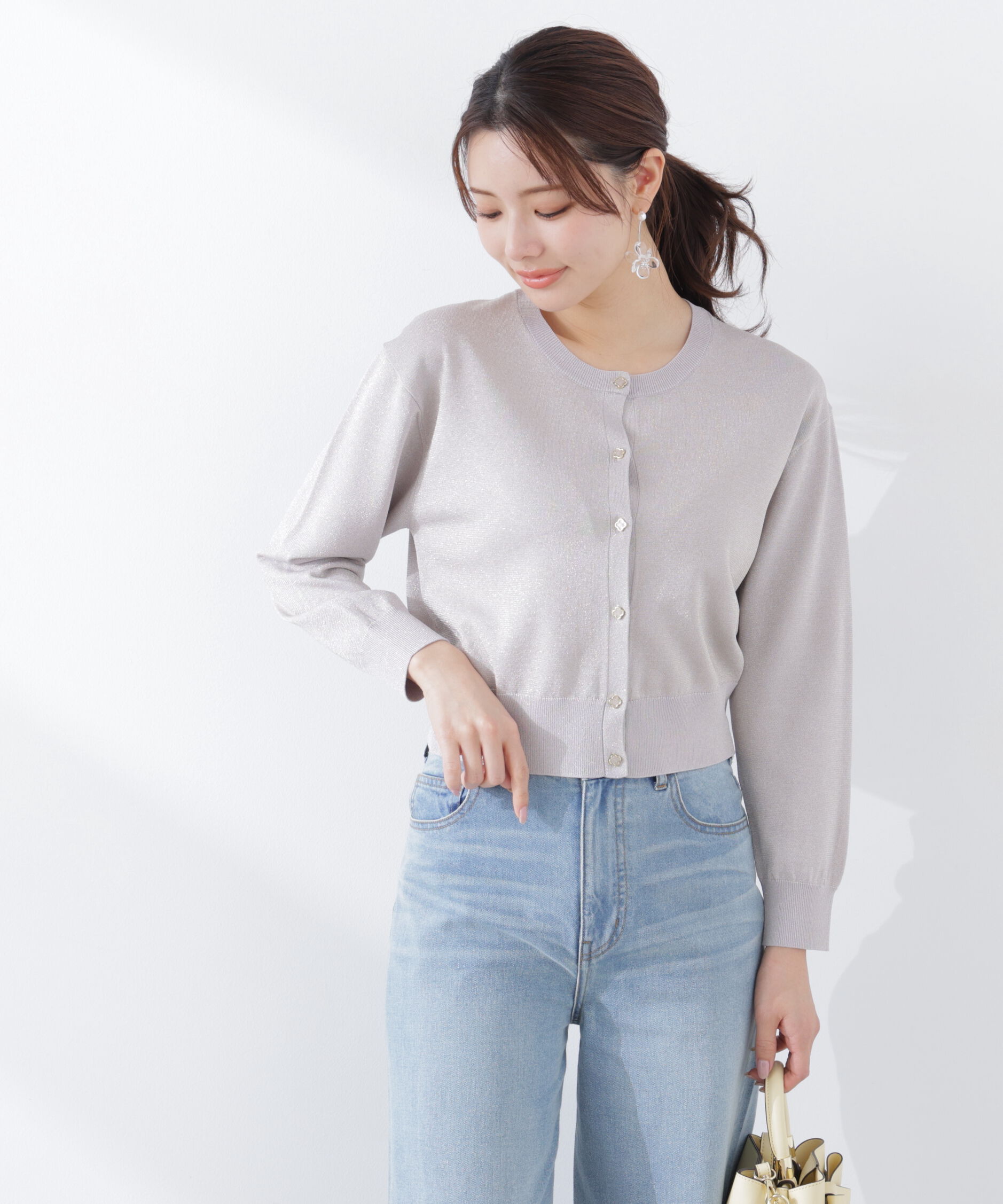 PROPORTION BODY DRESSING「＜ウォッシャブル/UV＞ベーシックカーディガン　26SS」|カーディガン|