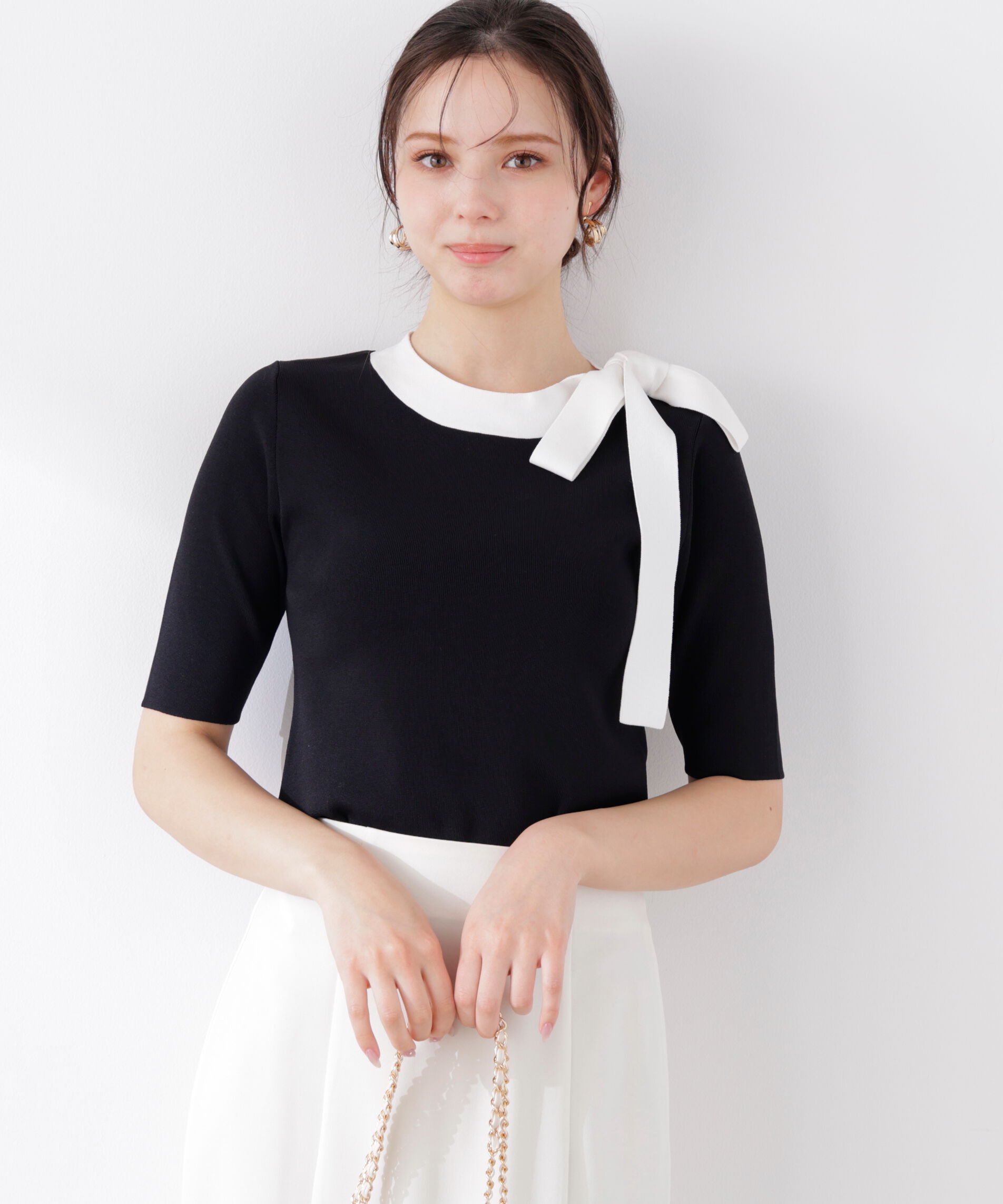 PROPORTION BODY DRESSING「＜UV＞サイドリボンニット　26SS」|ニット・セーター|