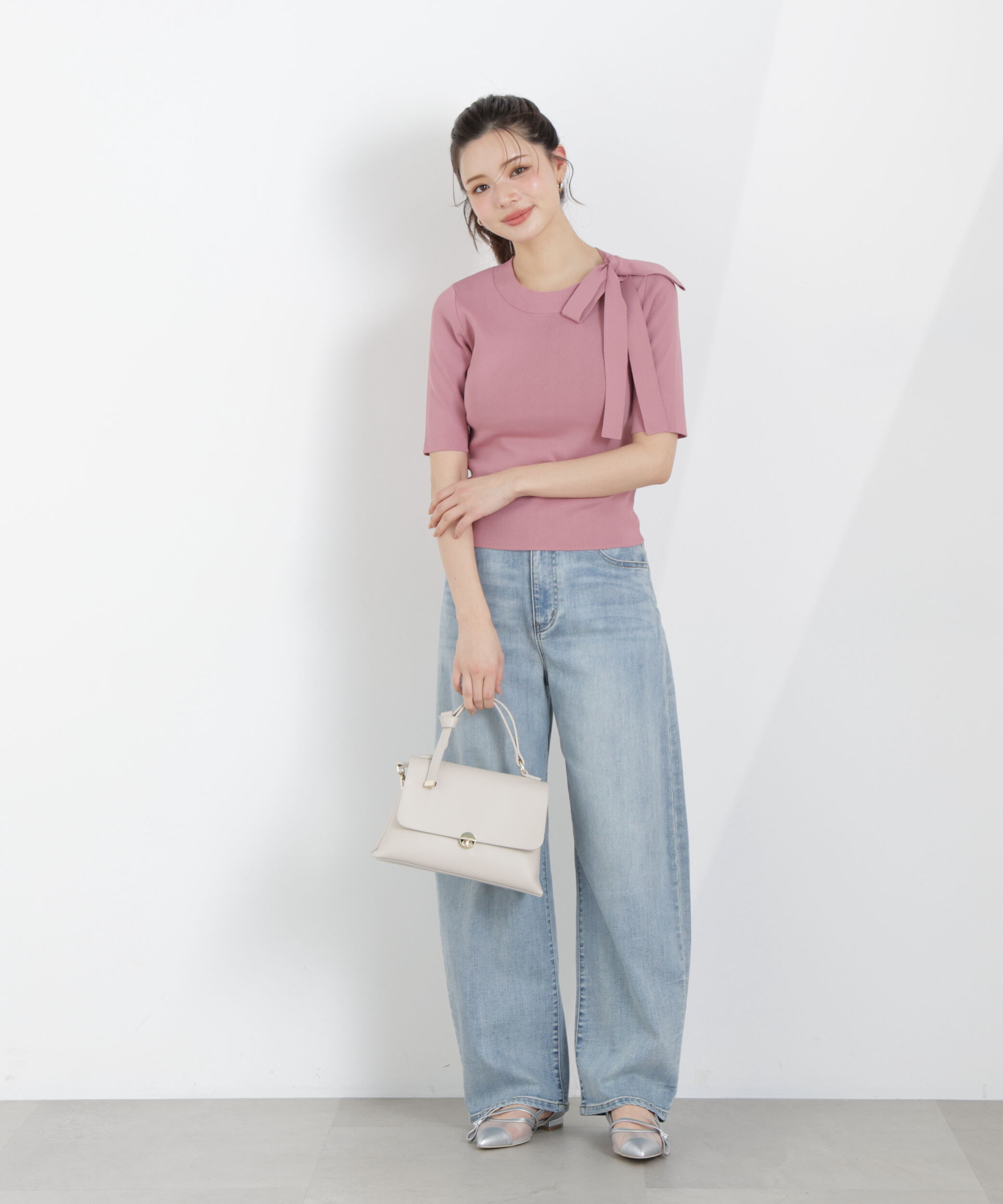 PROPORTION BODY DRESSING「＜UV＞サイドリボンニット　26SS」|ニット・セーター|